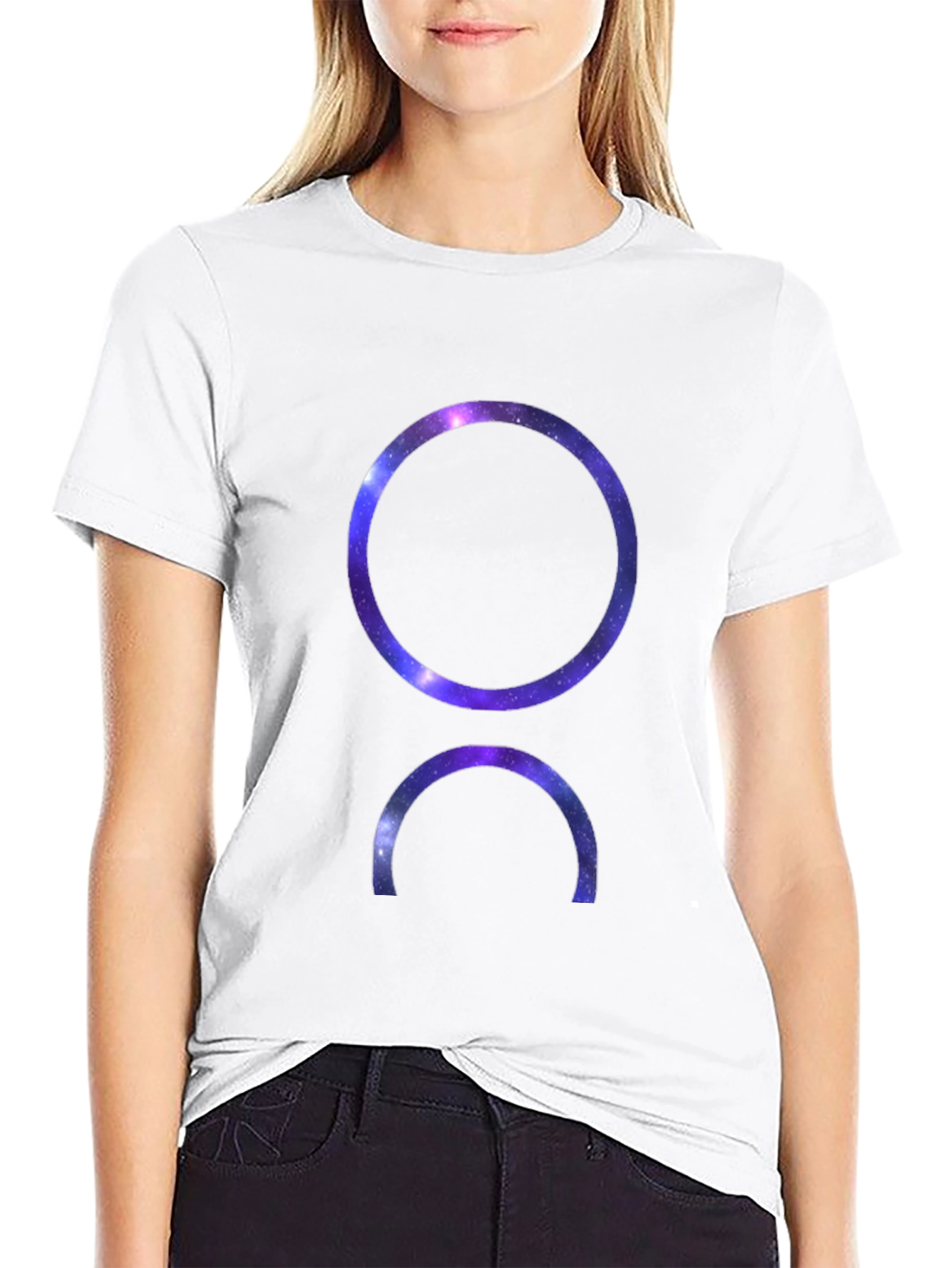 Galaxy Circle Graphic Tee - Cosmic Style