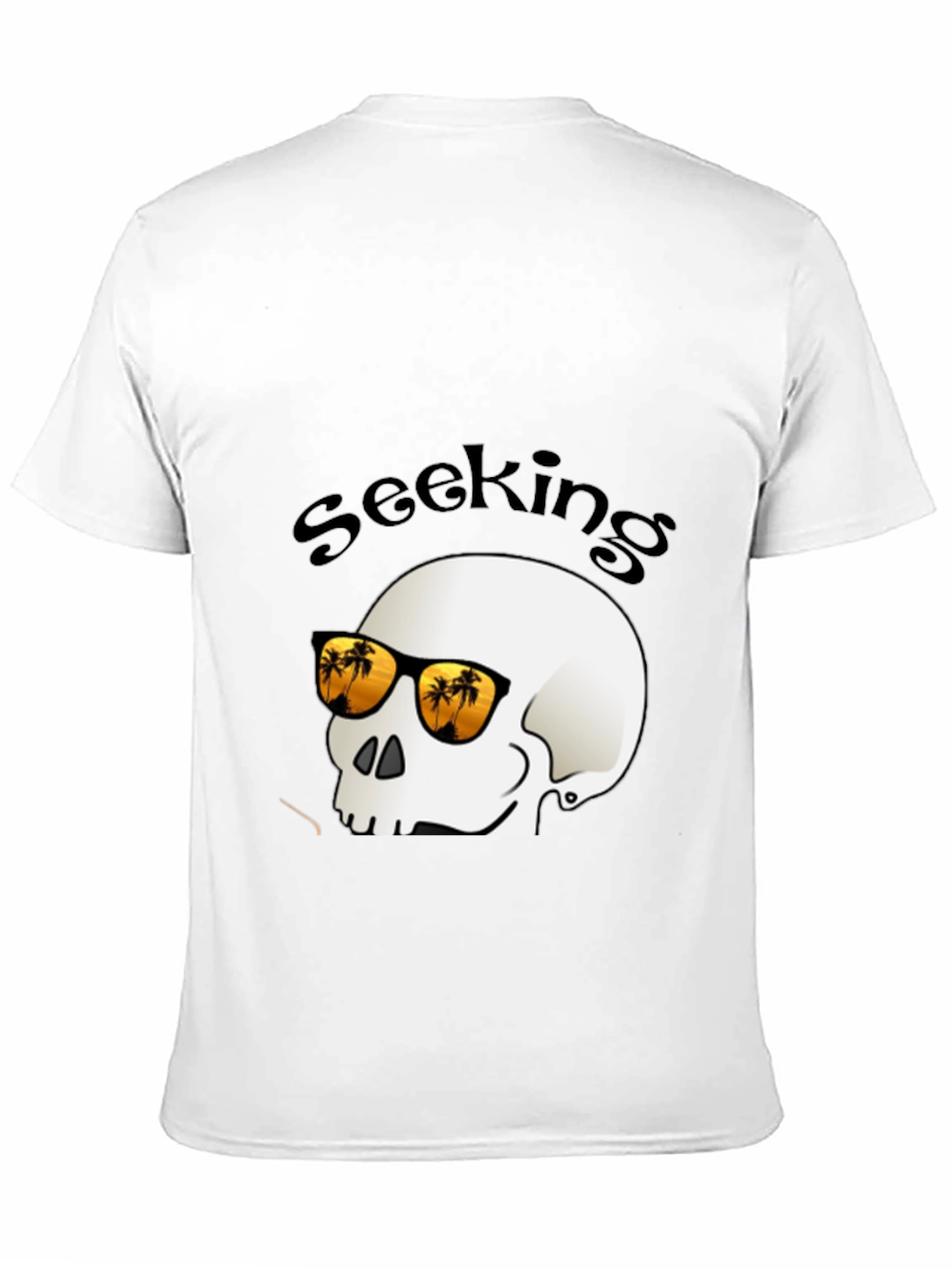 Seeking Skull Tee - Tropical Vibes Skeleton T-Shirt