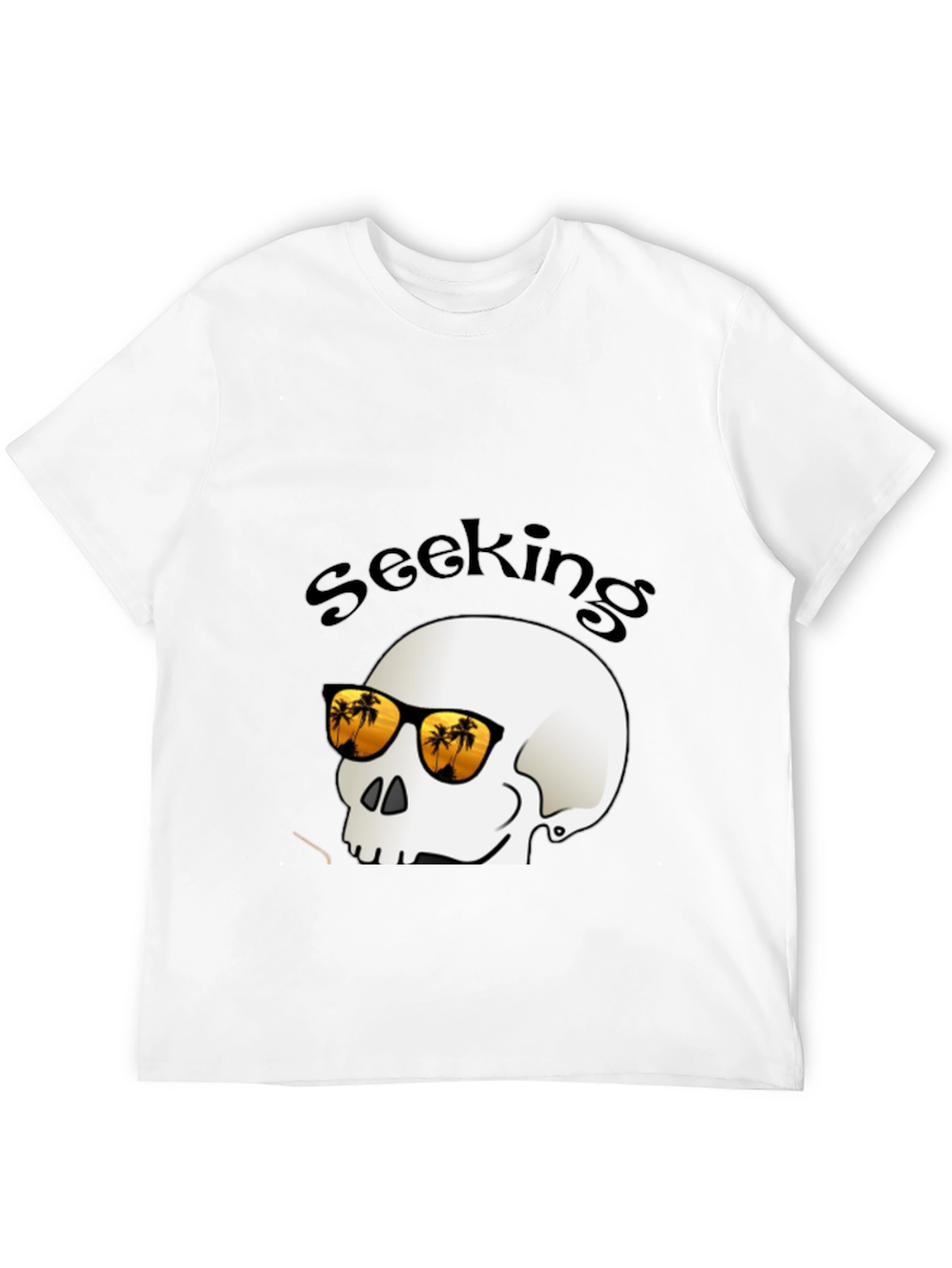 Seeking Skull Tee - Tropical Vibes Skeleton T-Shirt