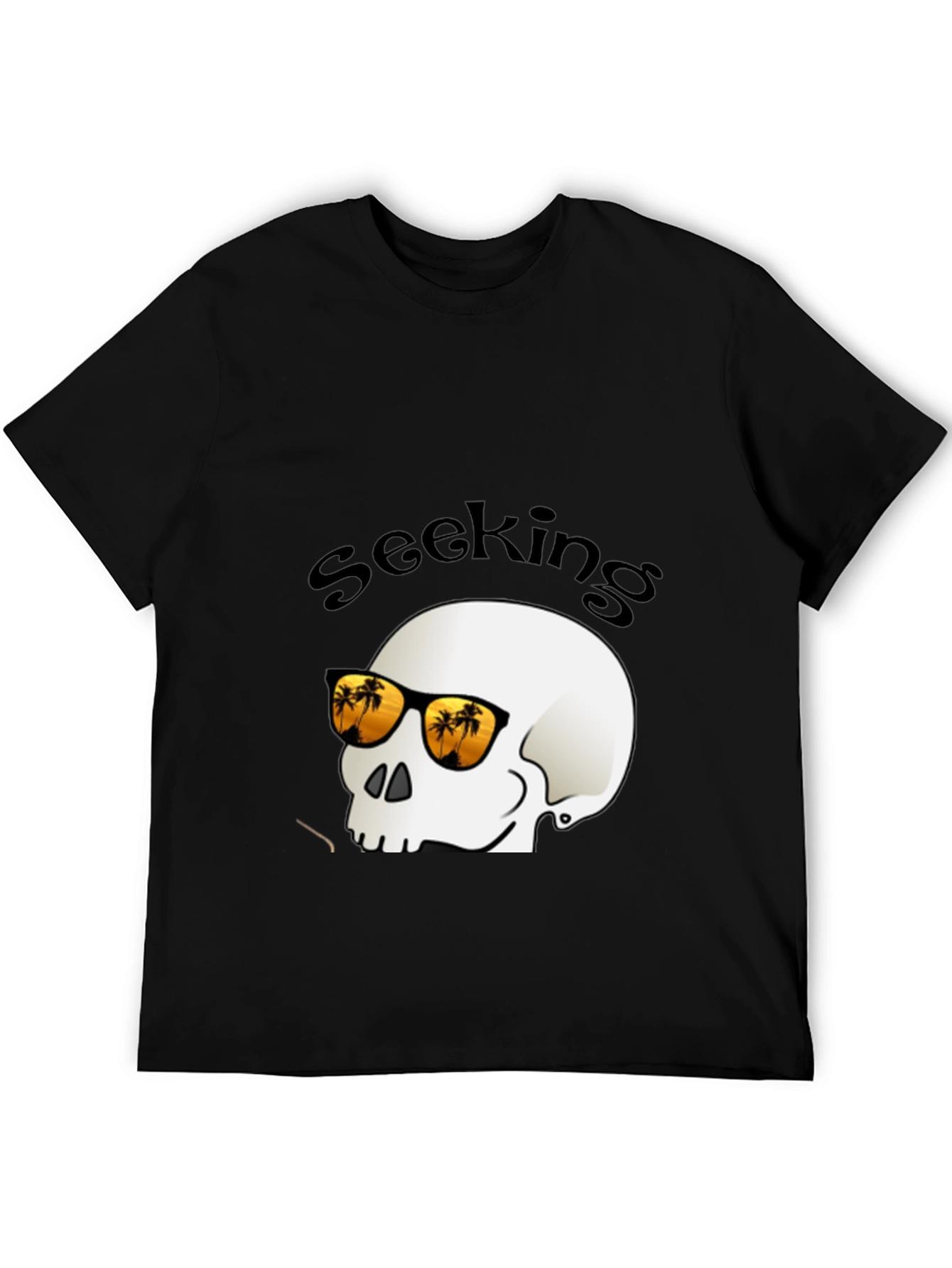 Seeking Skull Tee - Tropical Vibes Skeleton T-Shirt