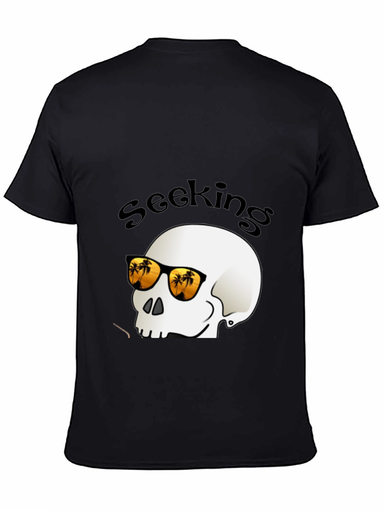 Seeking Skull Tee - Tropical Vibes Skeleton T-Shirt