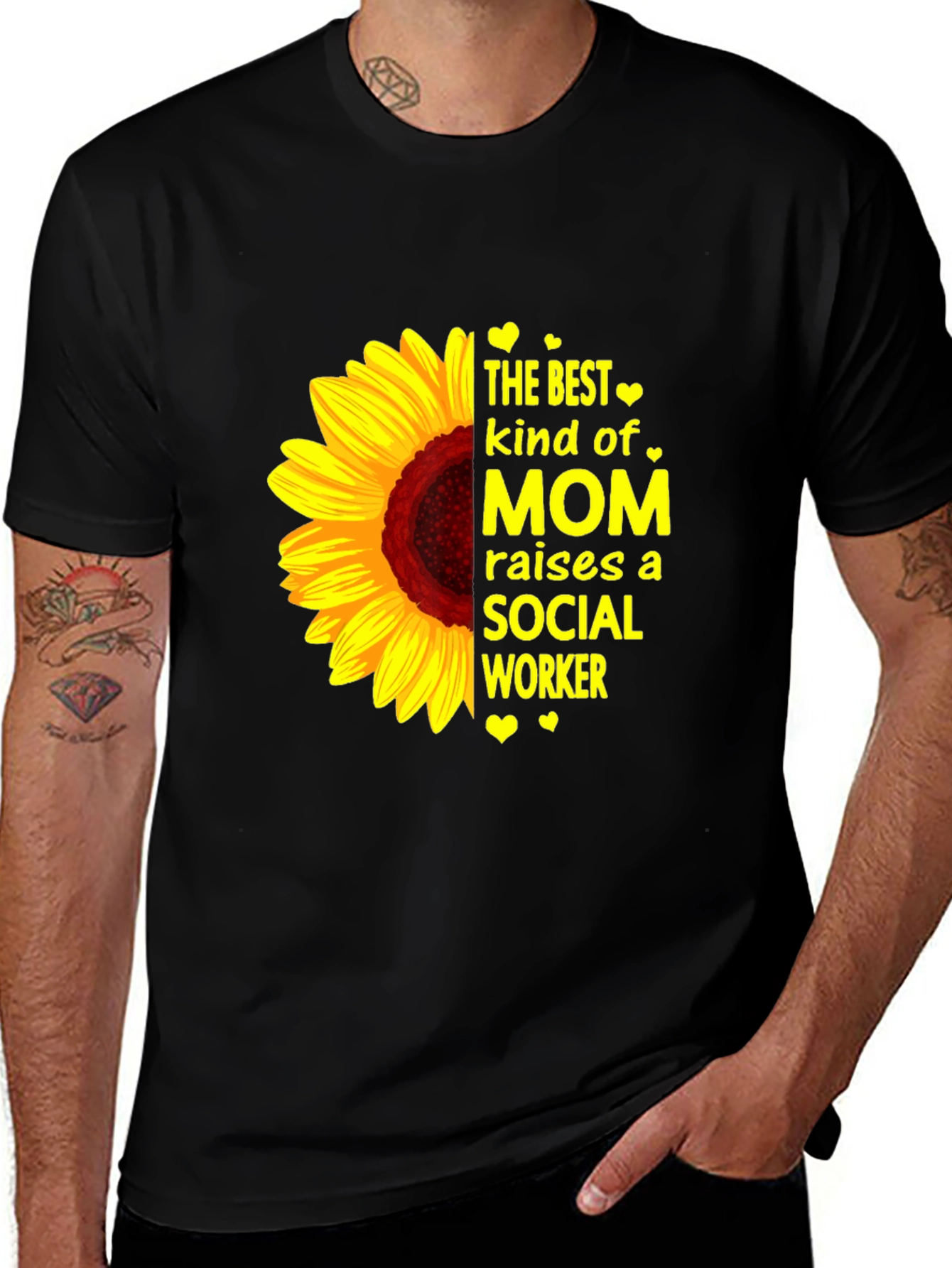 Sunflower Social Worker Mom T-Shirt