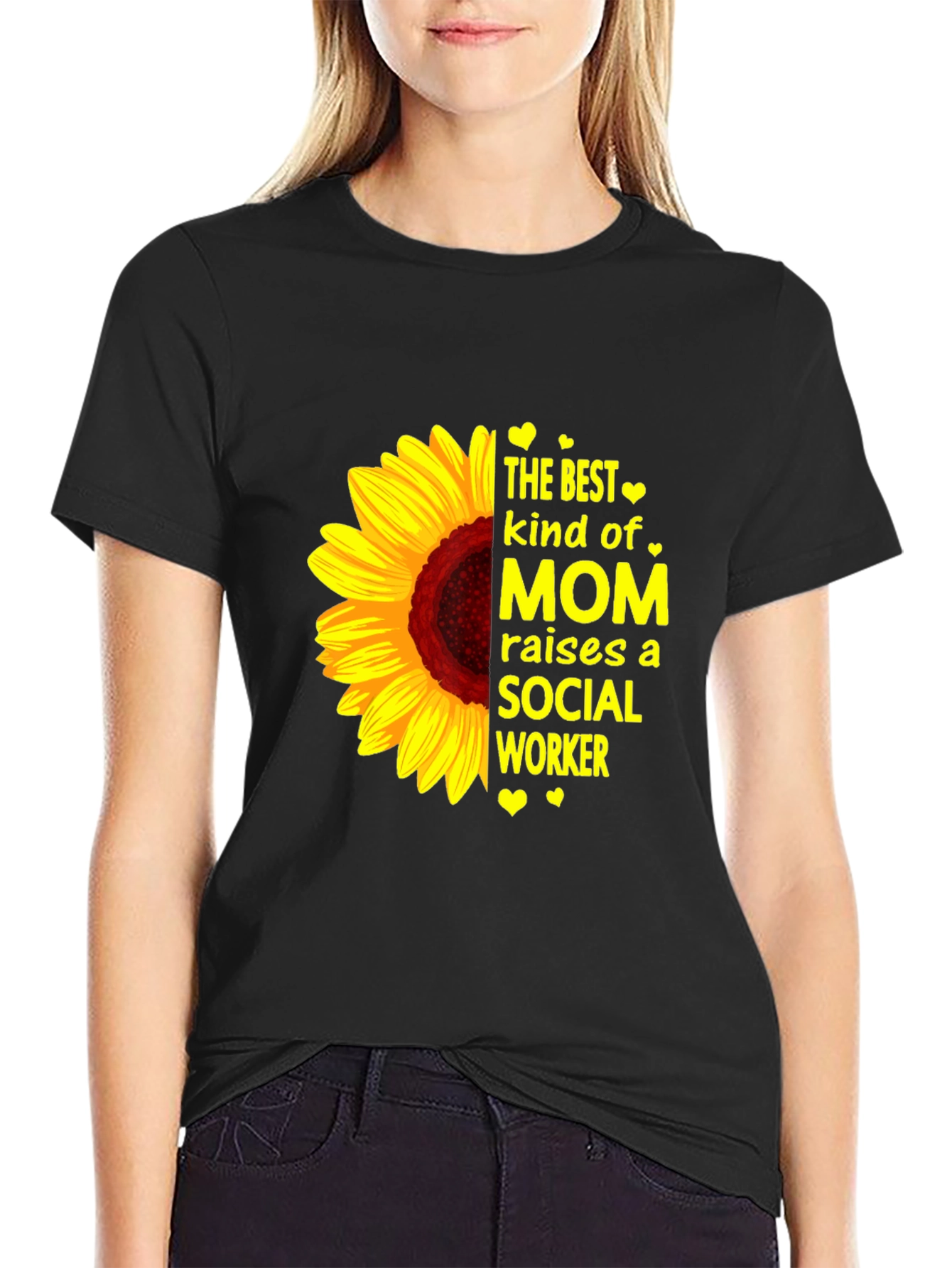 Sunflower Social Worker Mom T-Shirt