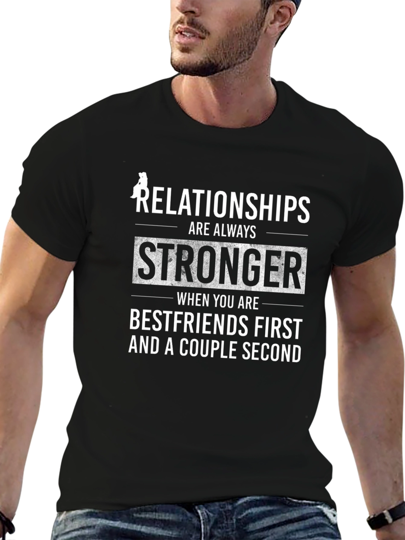 Relationships are Always Stronger Black T-Shirt