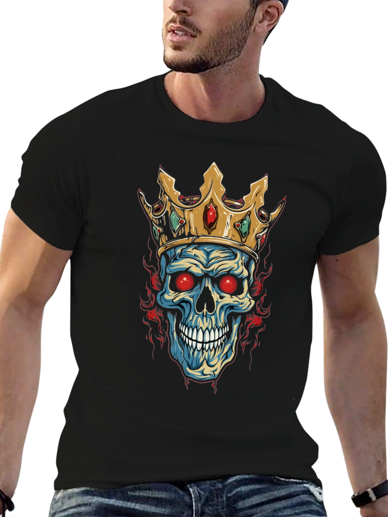 Skull King Graphic Tee - Black T-Shirt