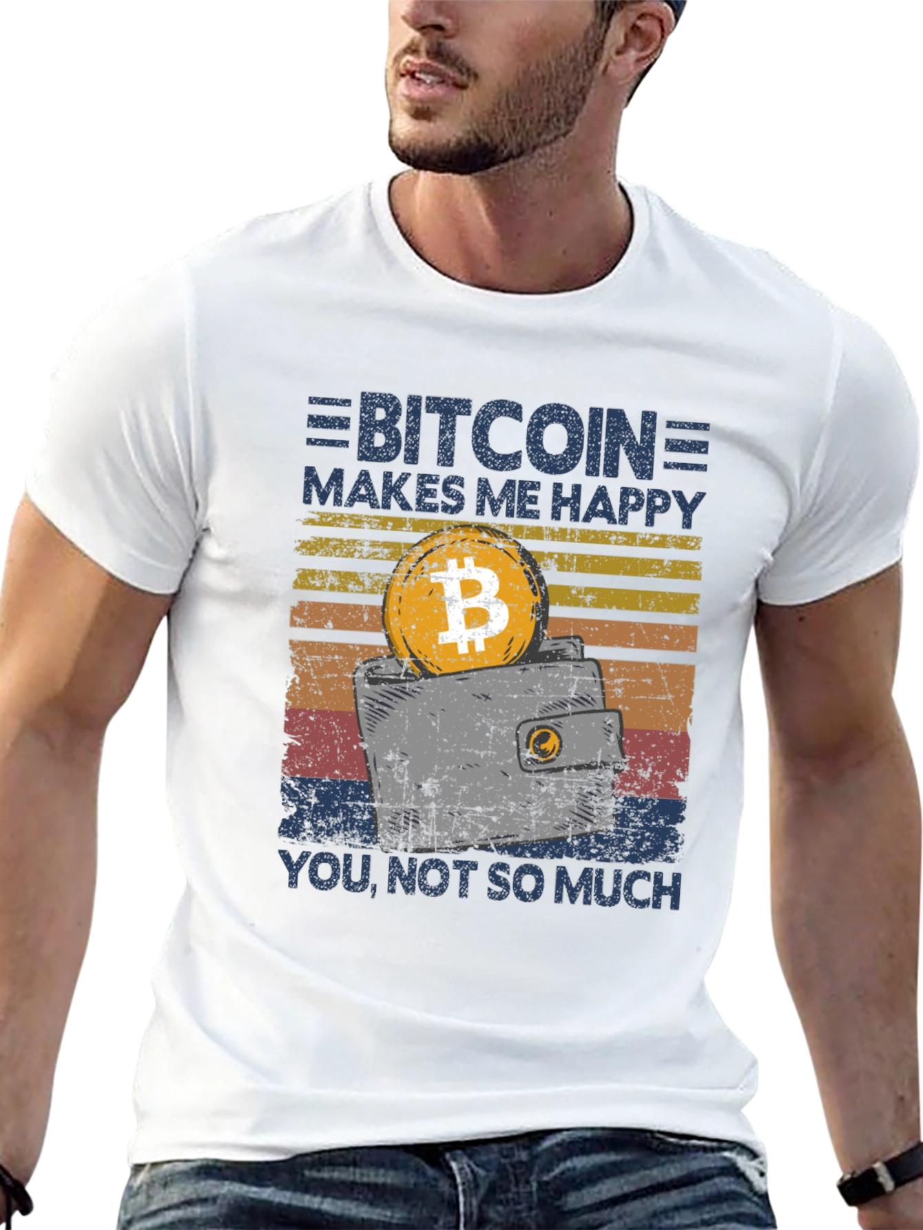 Bitcoin Makes Me Happy Graphic T-Shirt