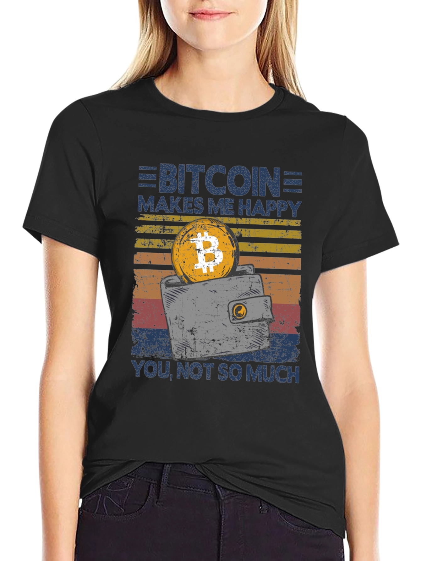 Bitcoin Makes Me Happy Graphic T-Shirt