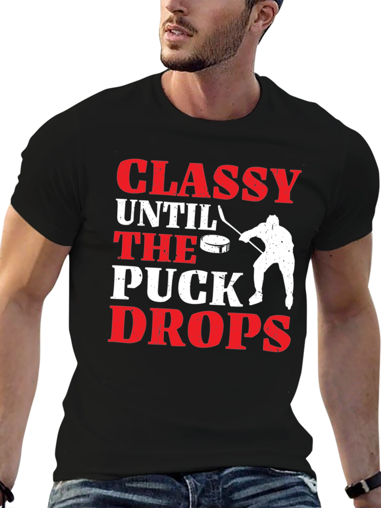 Classy Until The Puck Drops Hockey T-Shirt