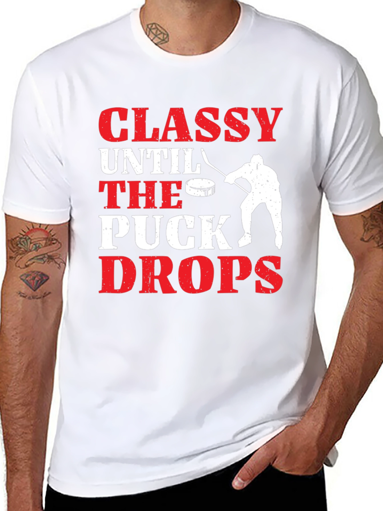 Classy Until The Puck Drops Hockey T-Shirt