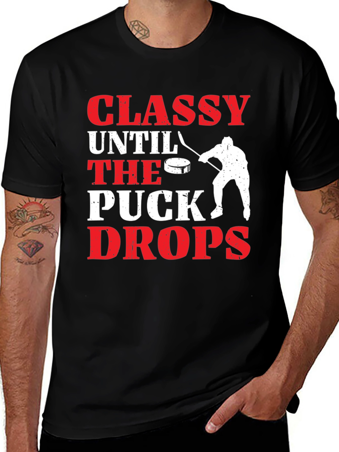 Classy Until The Puck Drops Hockey T-Shirt