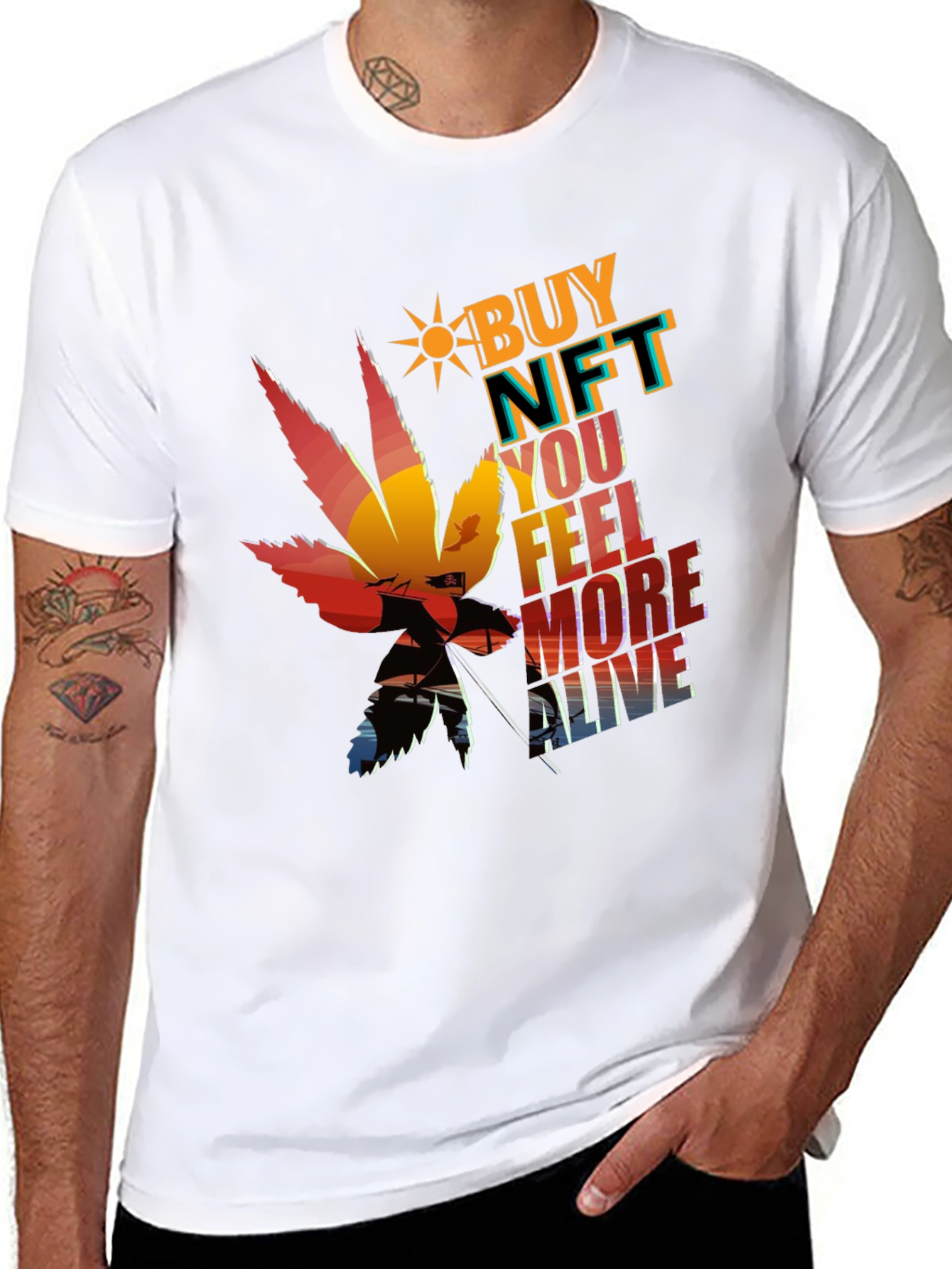 Buy NFT Feel More Alive Graphic Tee