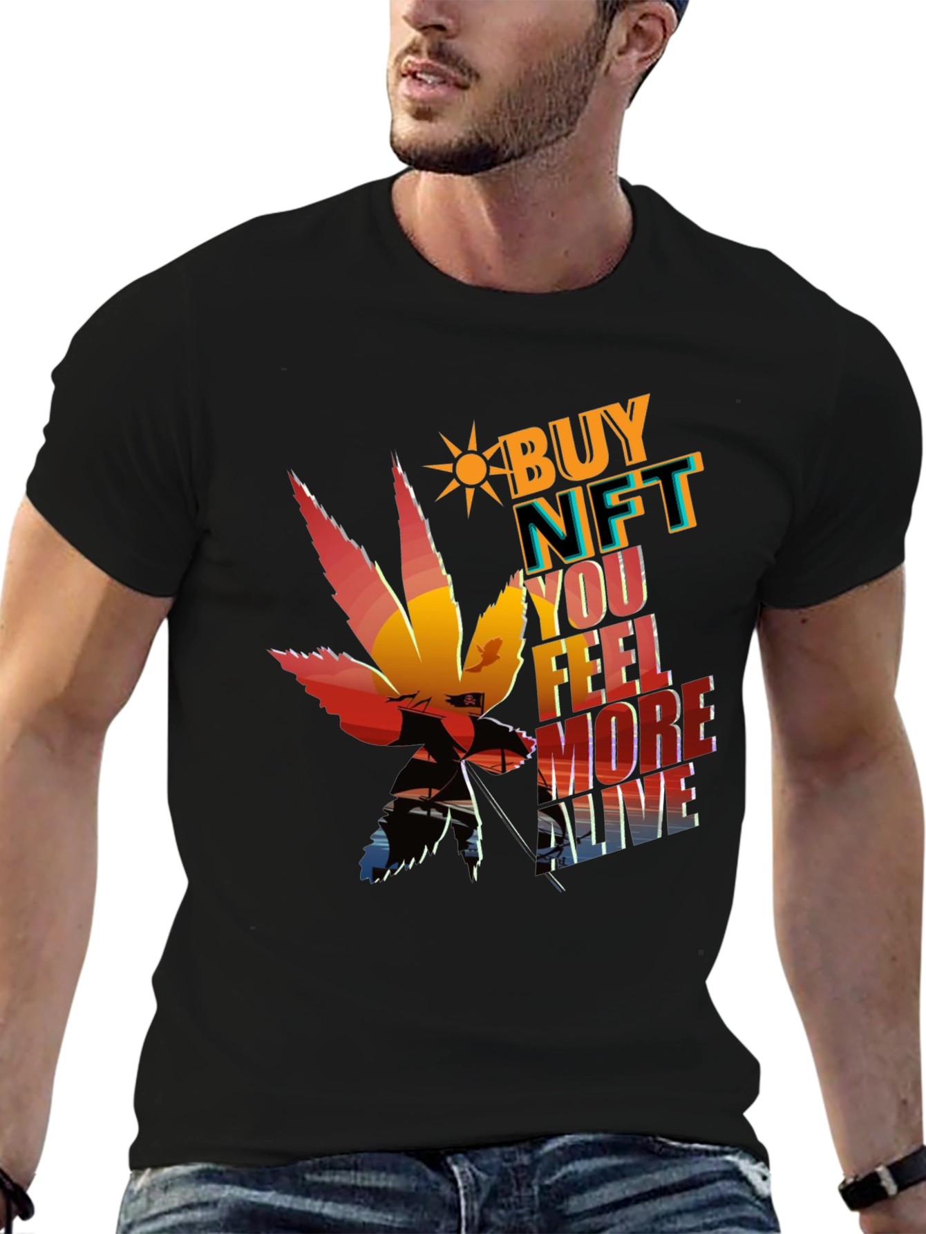 Buy NFT Feel More Alive Graphic Tee