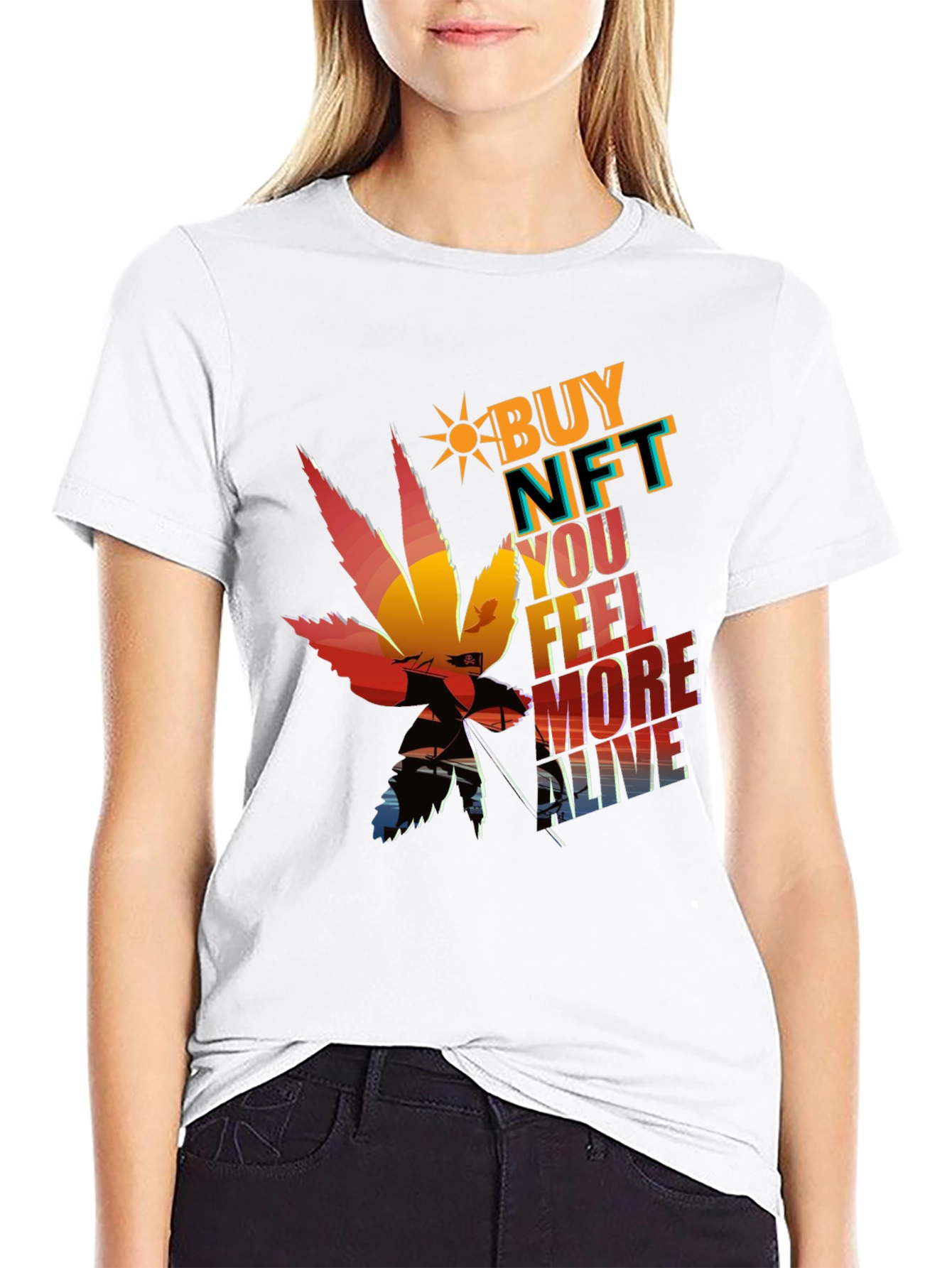 Buy NFT Feel More Alive Graphic Tee