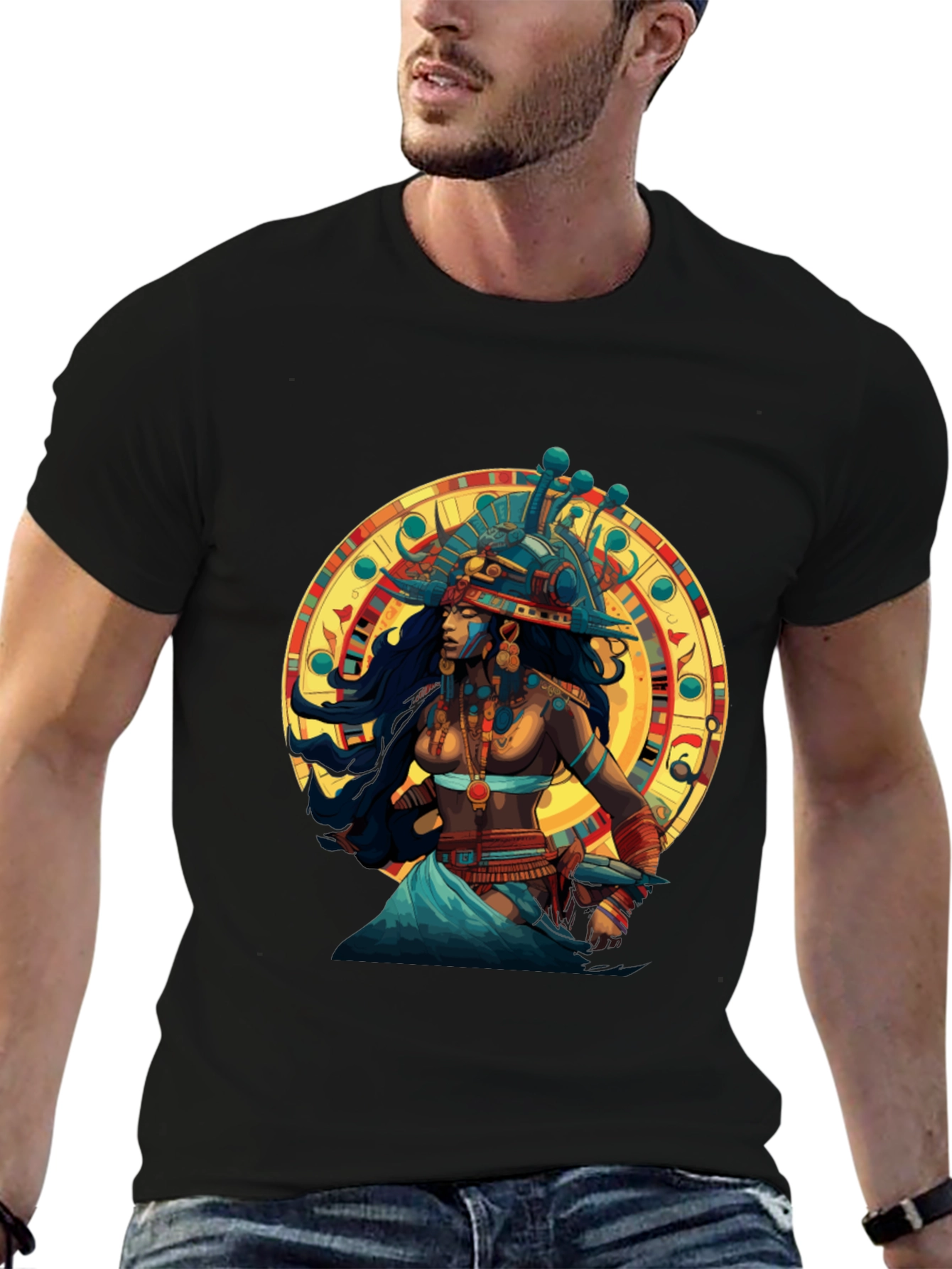 Egyptian Queen Graphic Black T-Shirt