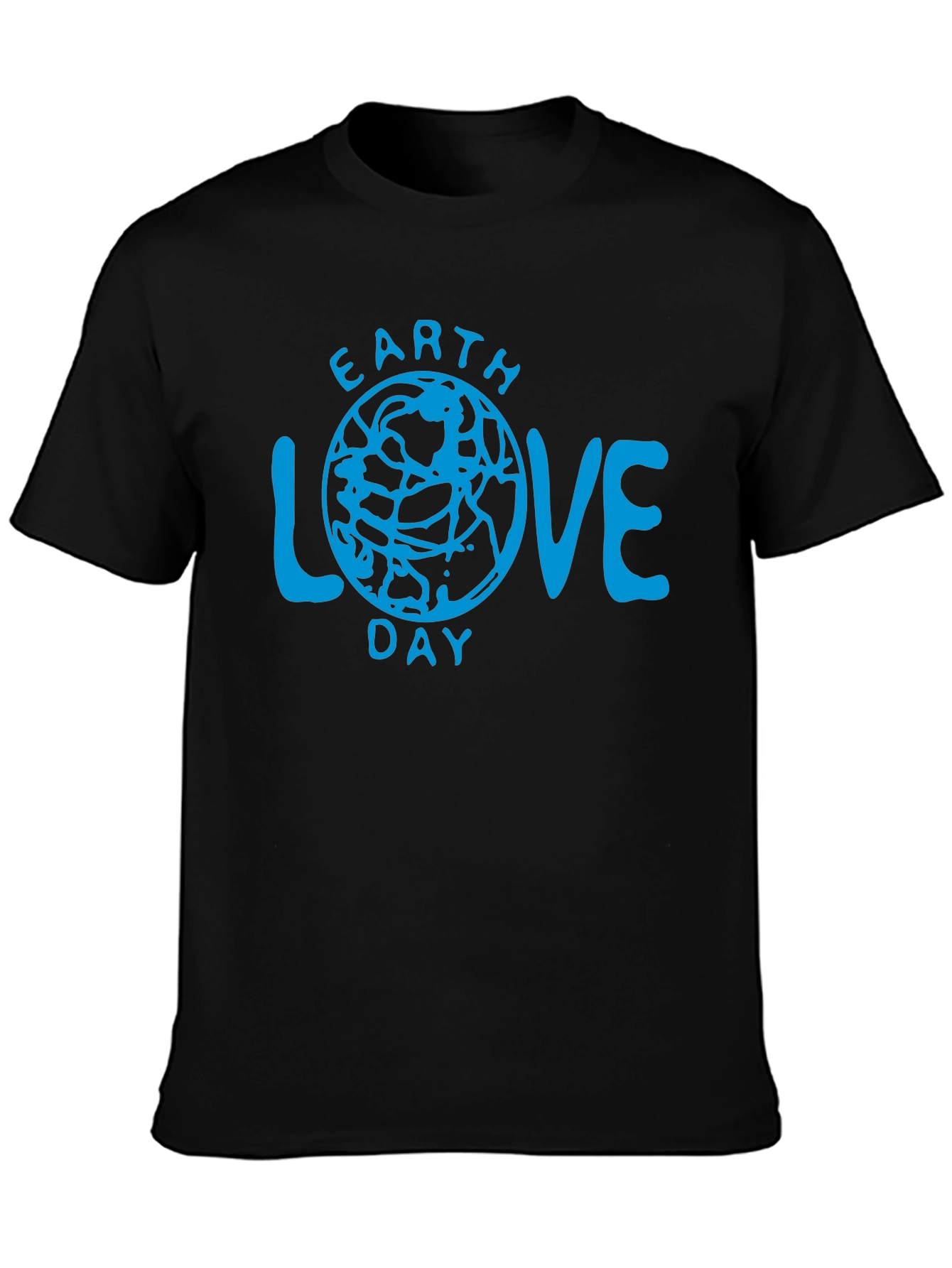 Earth Love Day Graphic T-Shirt - Black