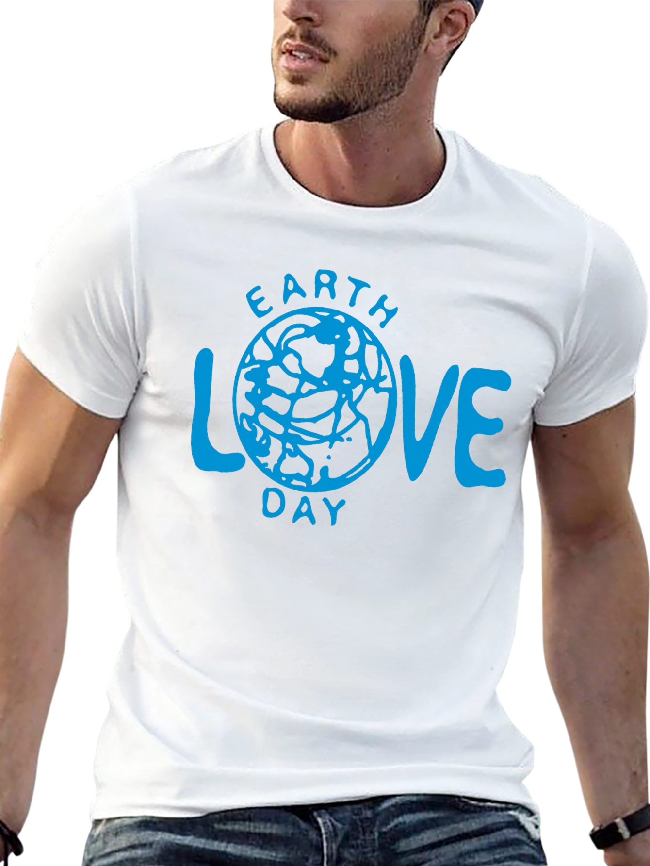 Earth Love Day Graphic T-Shirt - Black