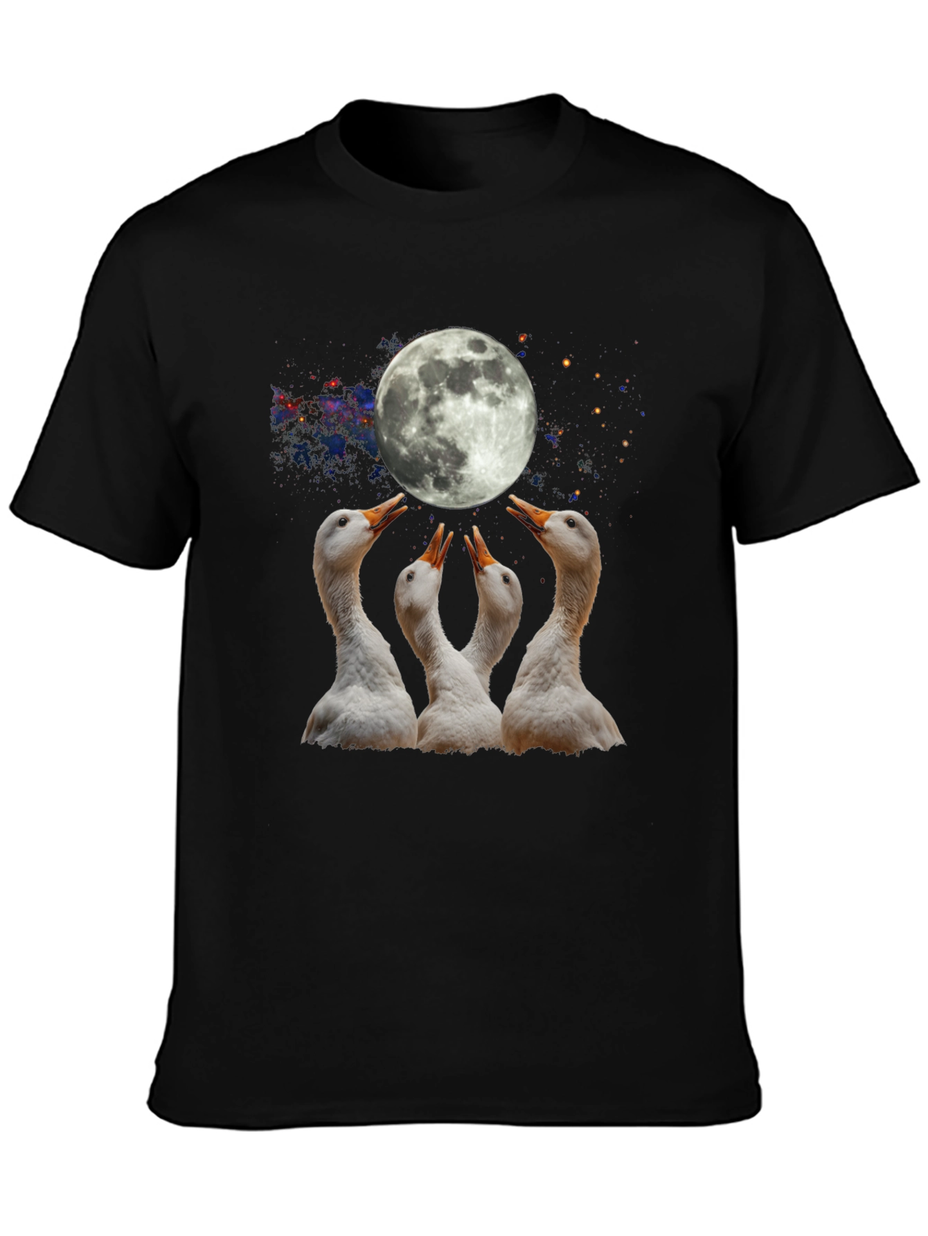 Lunar Goose T-Shirt - Black Cotton Tee