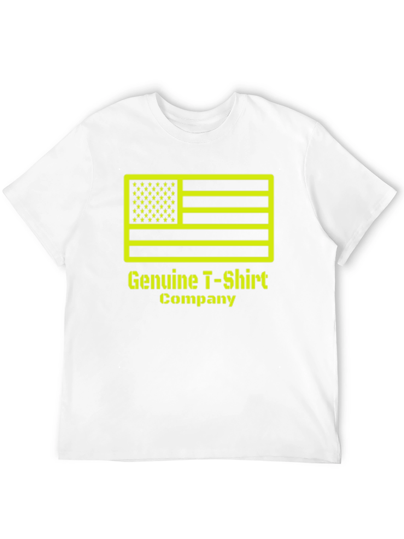 Genuine T-Shirt Company Black Tee with American Flag Design