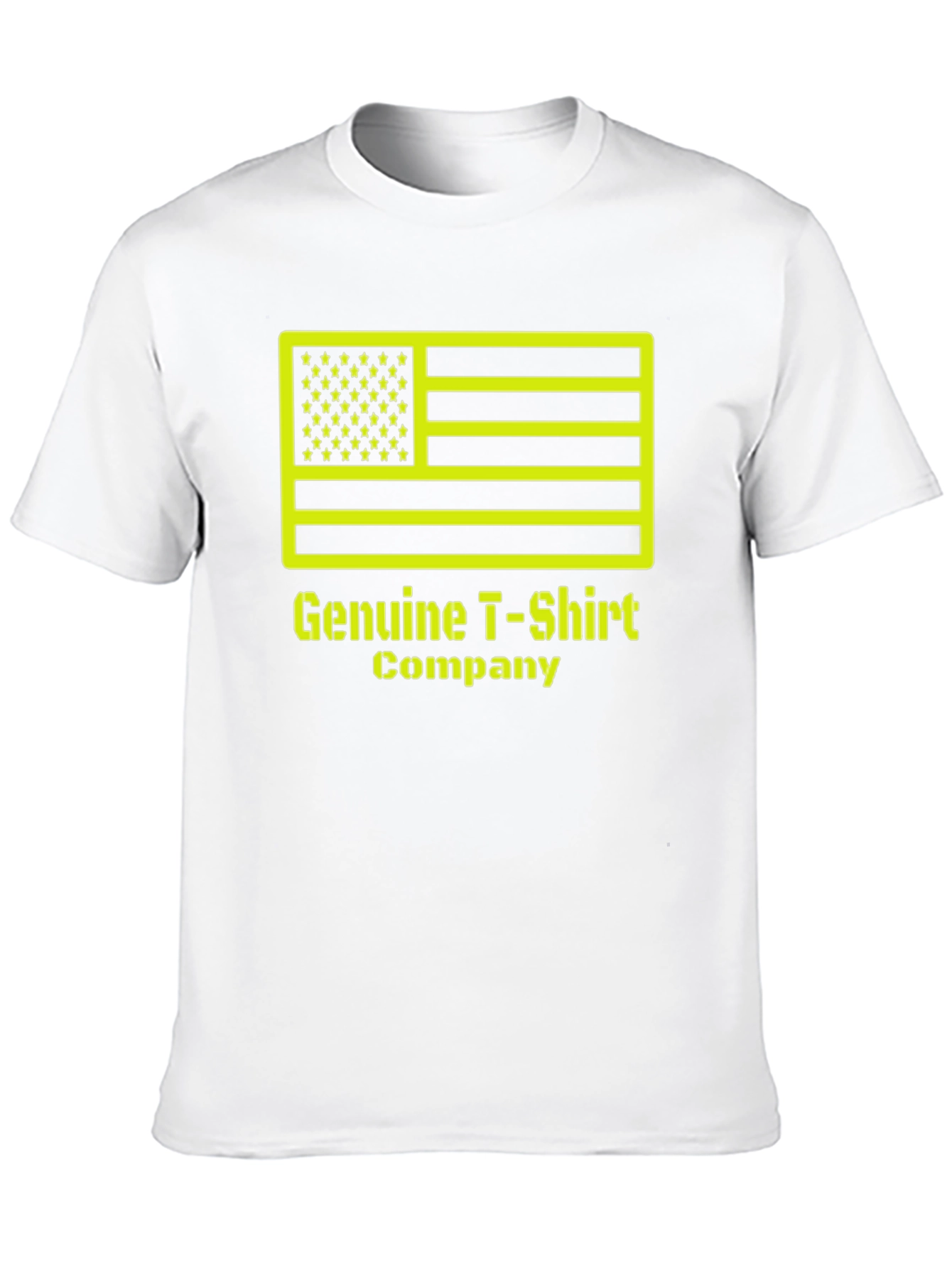 Genuine T-Shirt Company Black Tee with American Flag Design