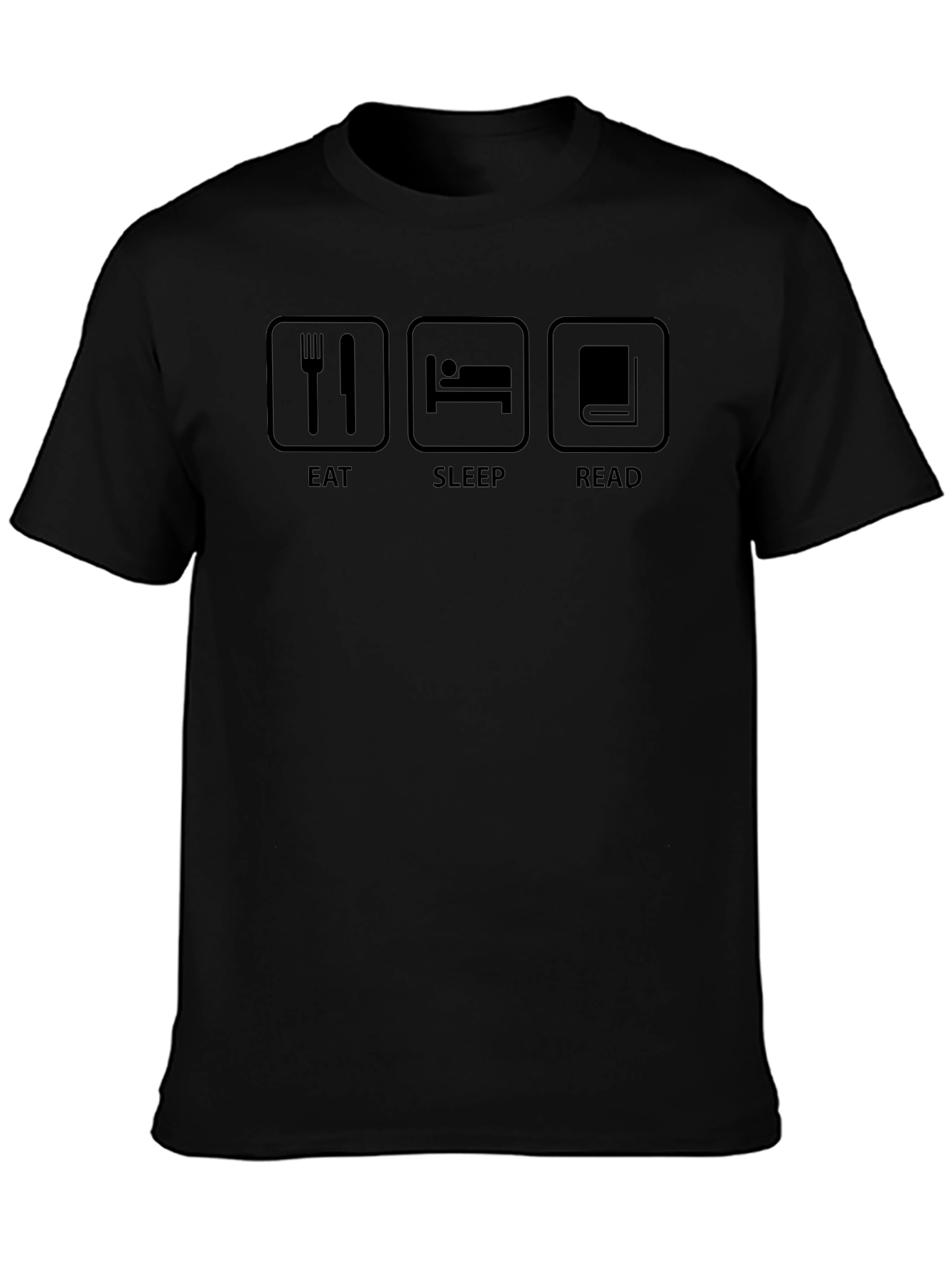 Eat Sleep Read Graphic Tee - Black