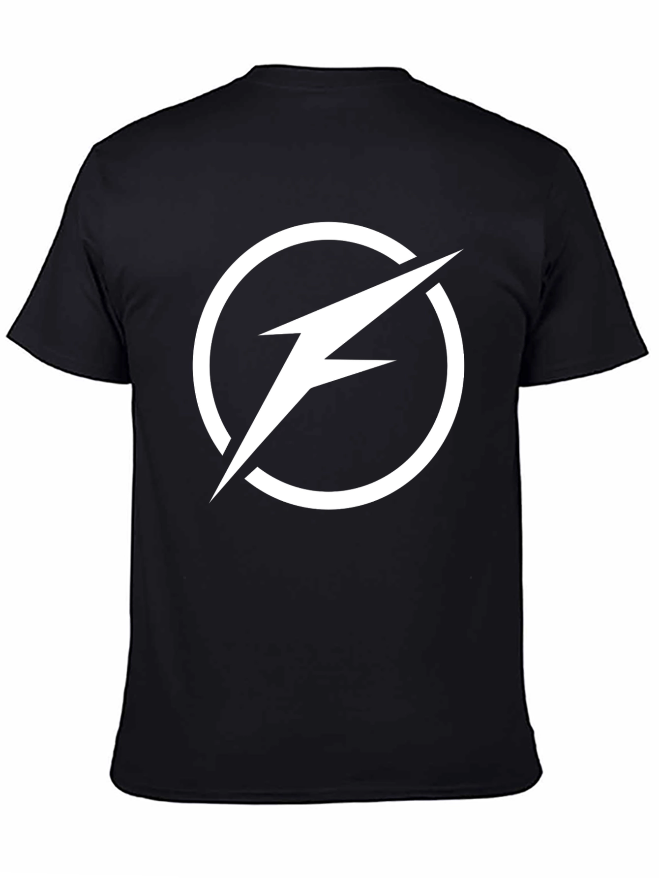 Lightning Bolt Circle Graphic Tee - Modern Style