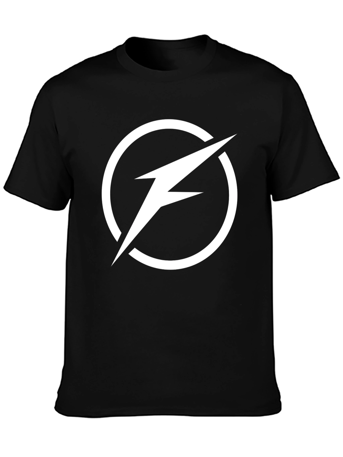 Lightning Bolt Circle Graphic Tee - Modern Style