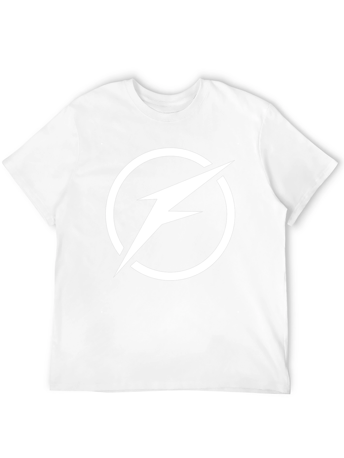 Lightning Bolt Circle Graphic Tee - Modern Style