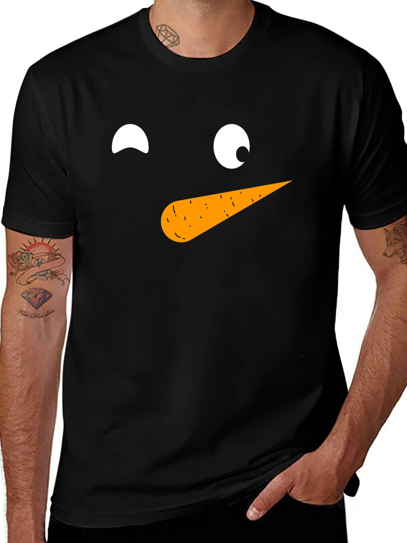 Festive Snowman Face T-Shirt