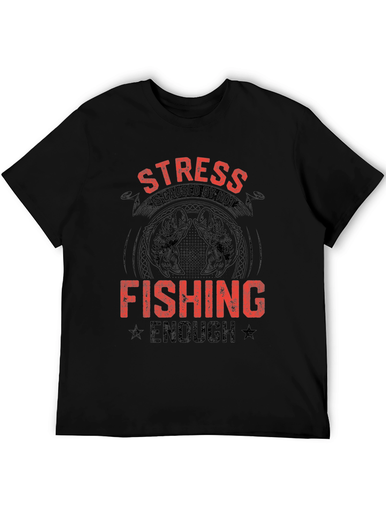 Stress Fishing Graphic T-Shirt