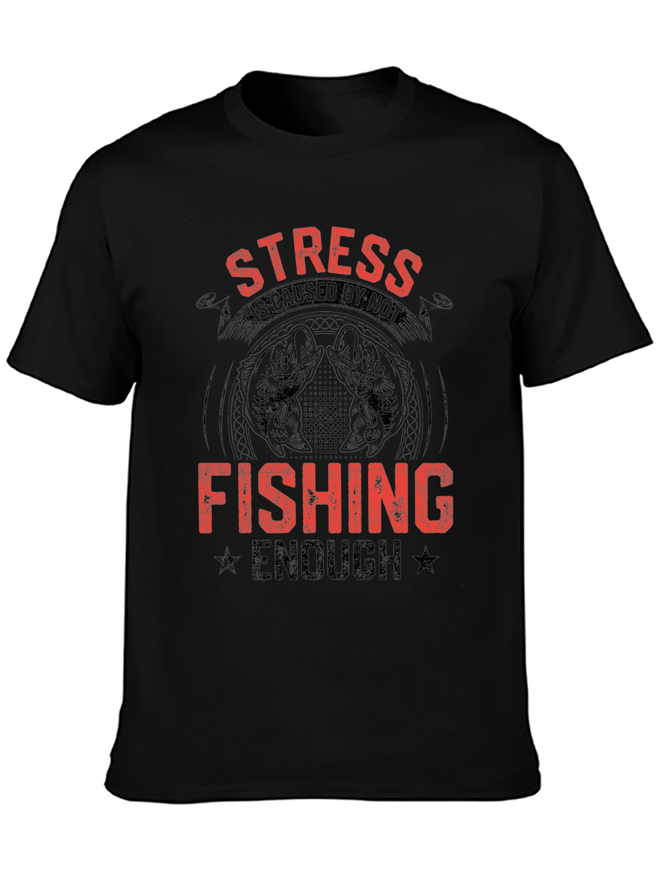 Stress Fishing Graphic T-Shirt