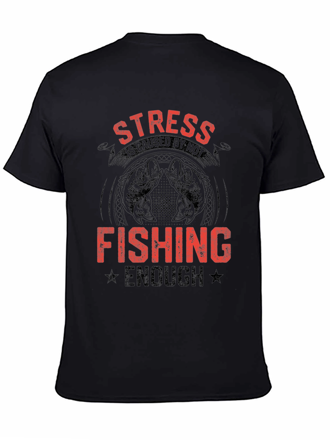 Stress Fishing Graphic T-Shirt