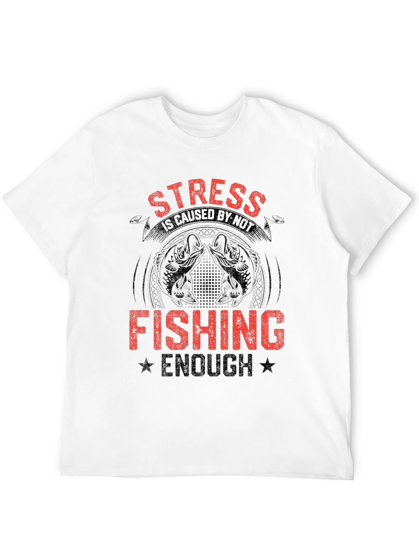 Stress Fishing Graphic T-Shirt