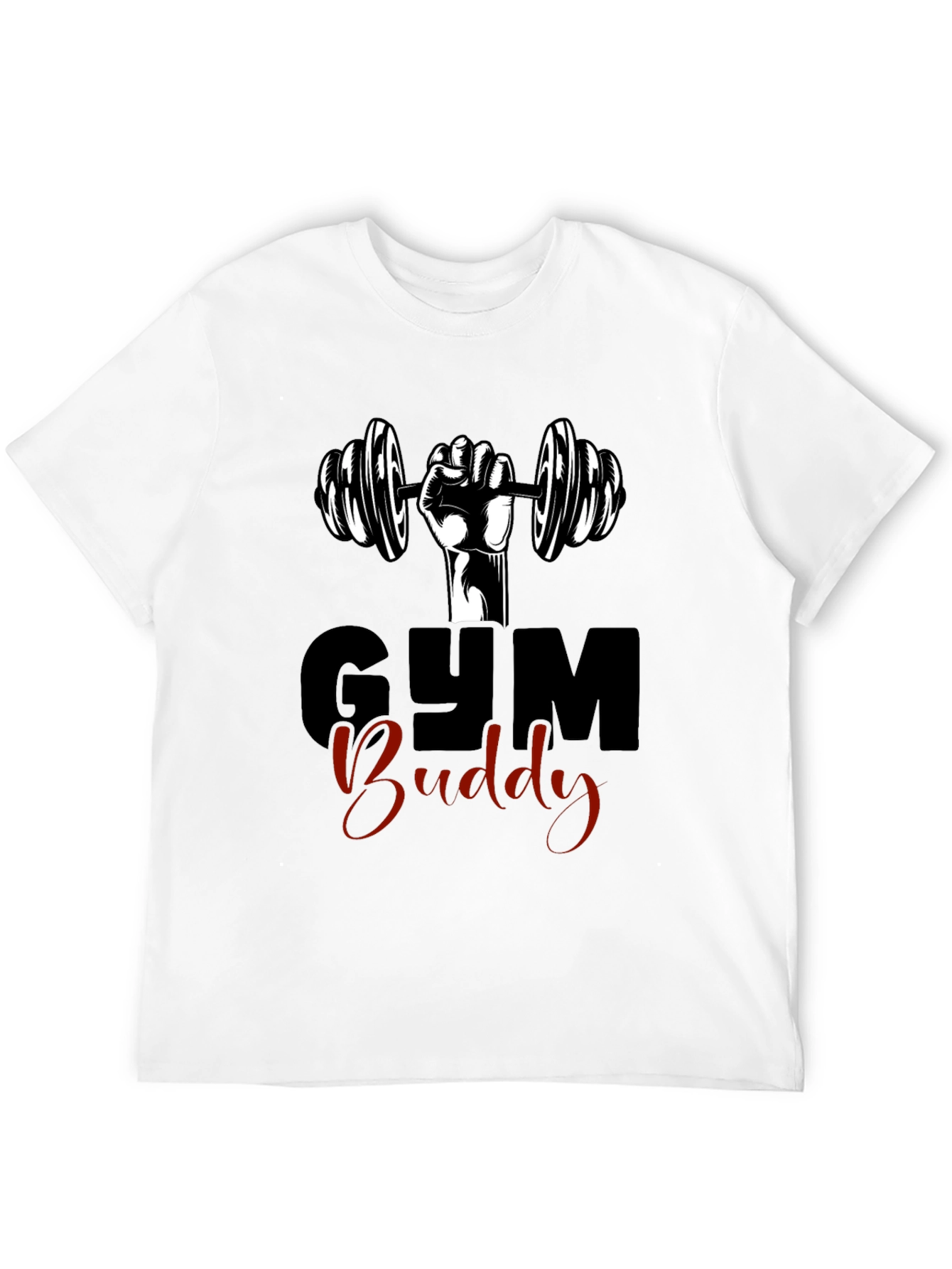 Gym Buddy Black Graphic Tee