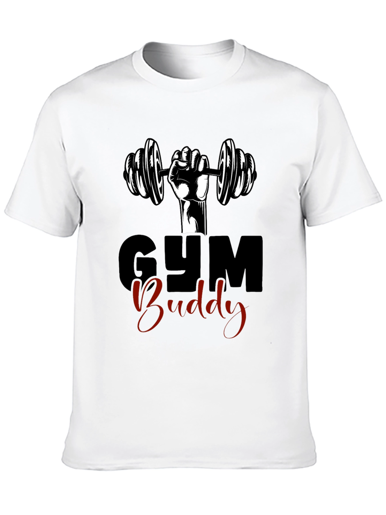 Gym Buddy Black Graphic Tee