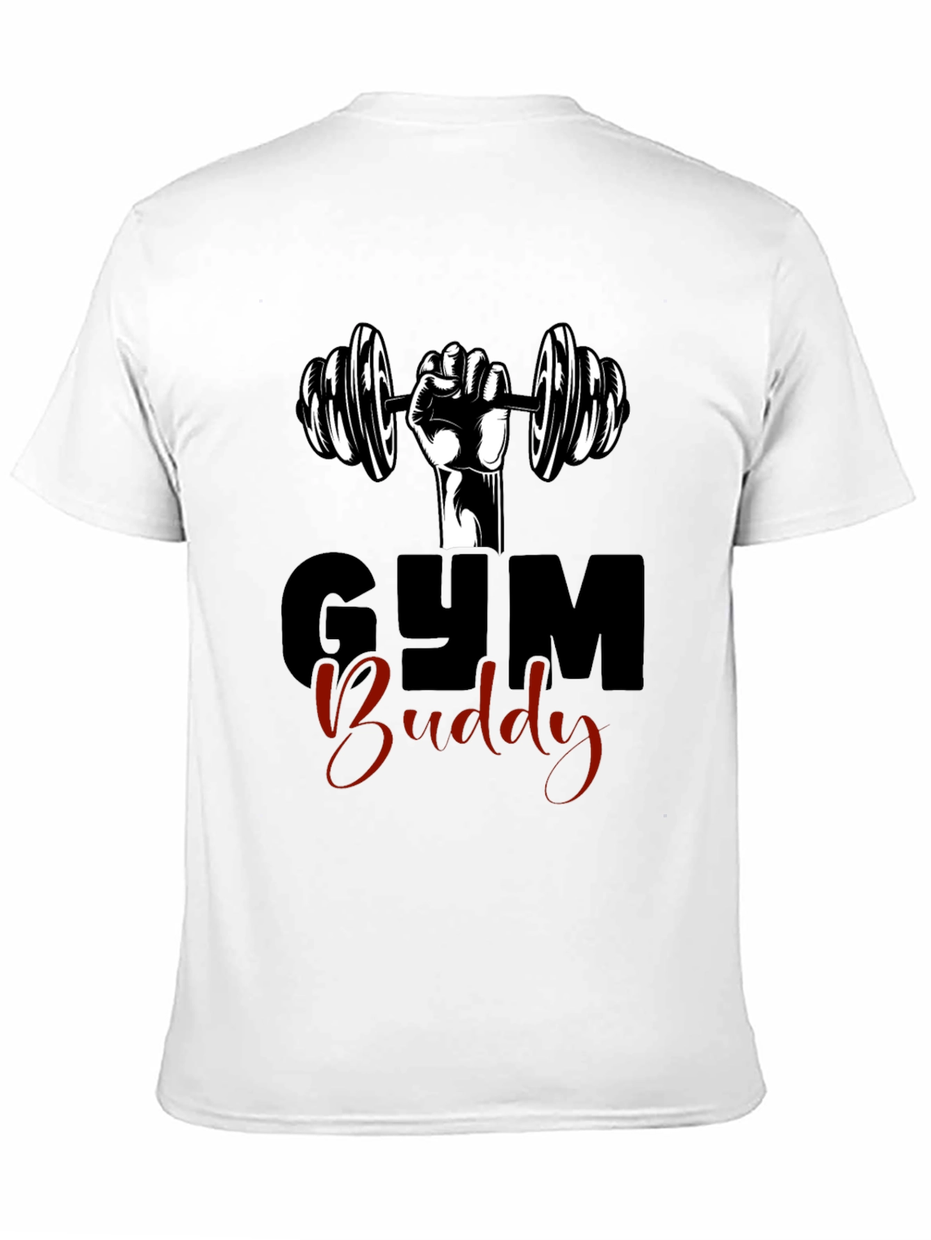 Gym Buddy Black Graphic Tee