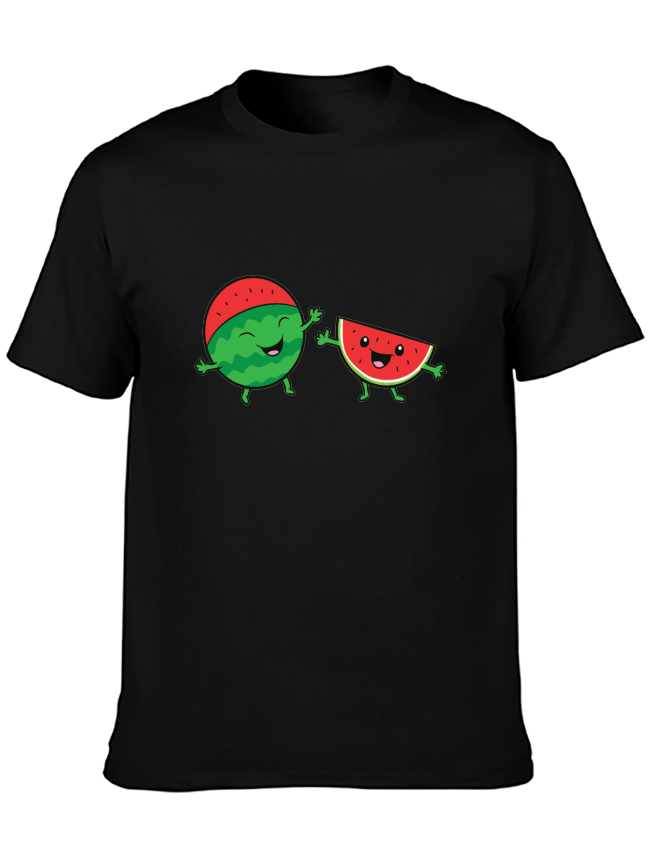 Watermelon Buddies Graphic T-Shirt - Black