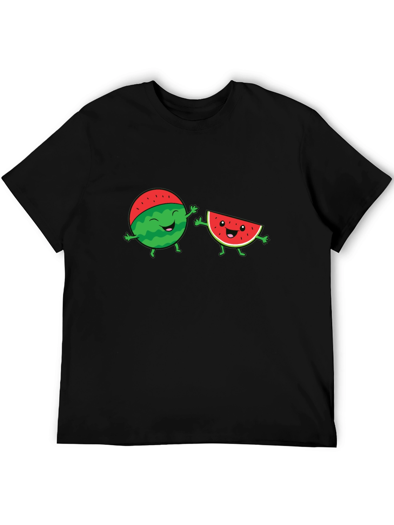 Watermelon Buddies Graphic T-Shirt - Black