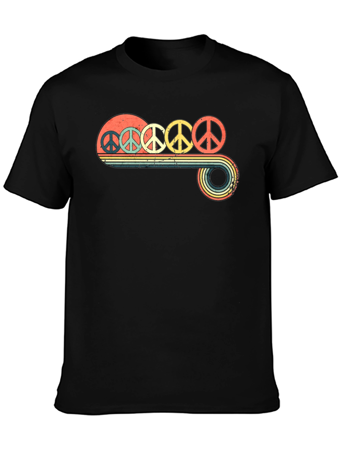 Retro Peace Sign Graphic T-Shirt