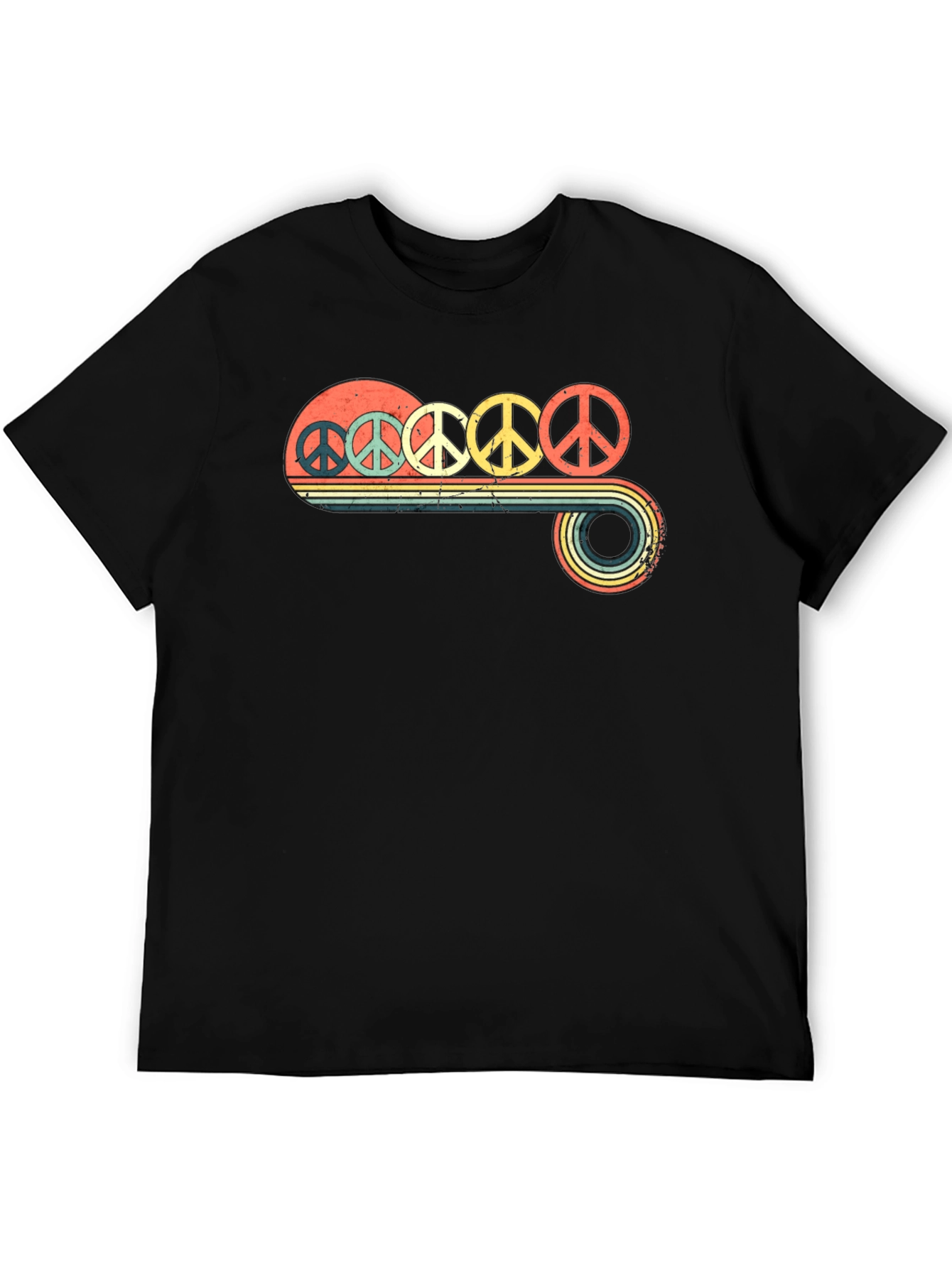 Retro Peace Sign Graphic T-Shirt