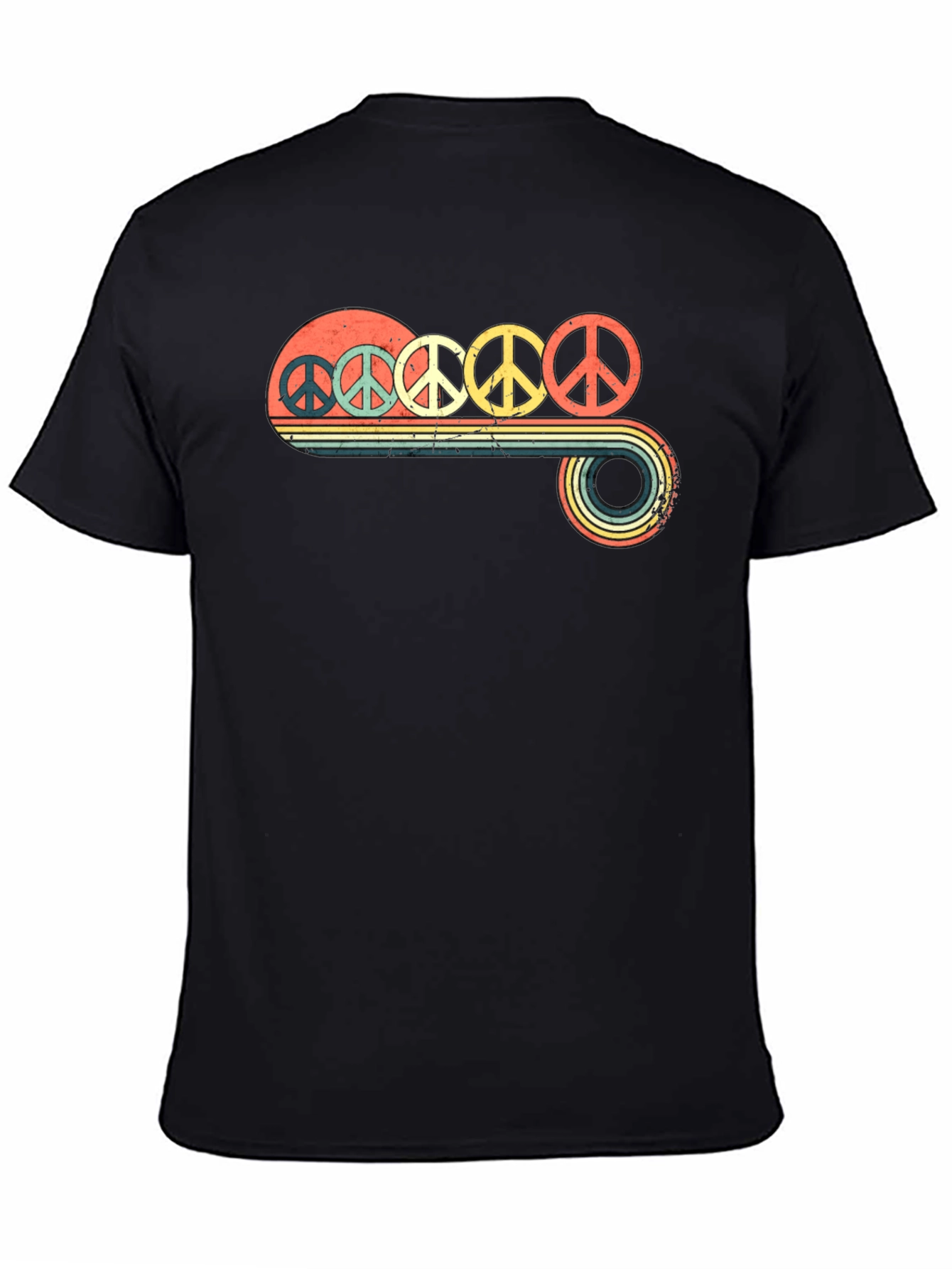 Retro Peace Sign Graphic T-Shirt