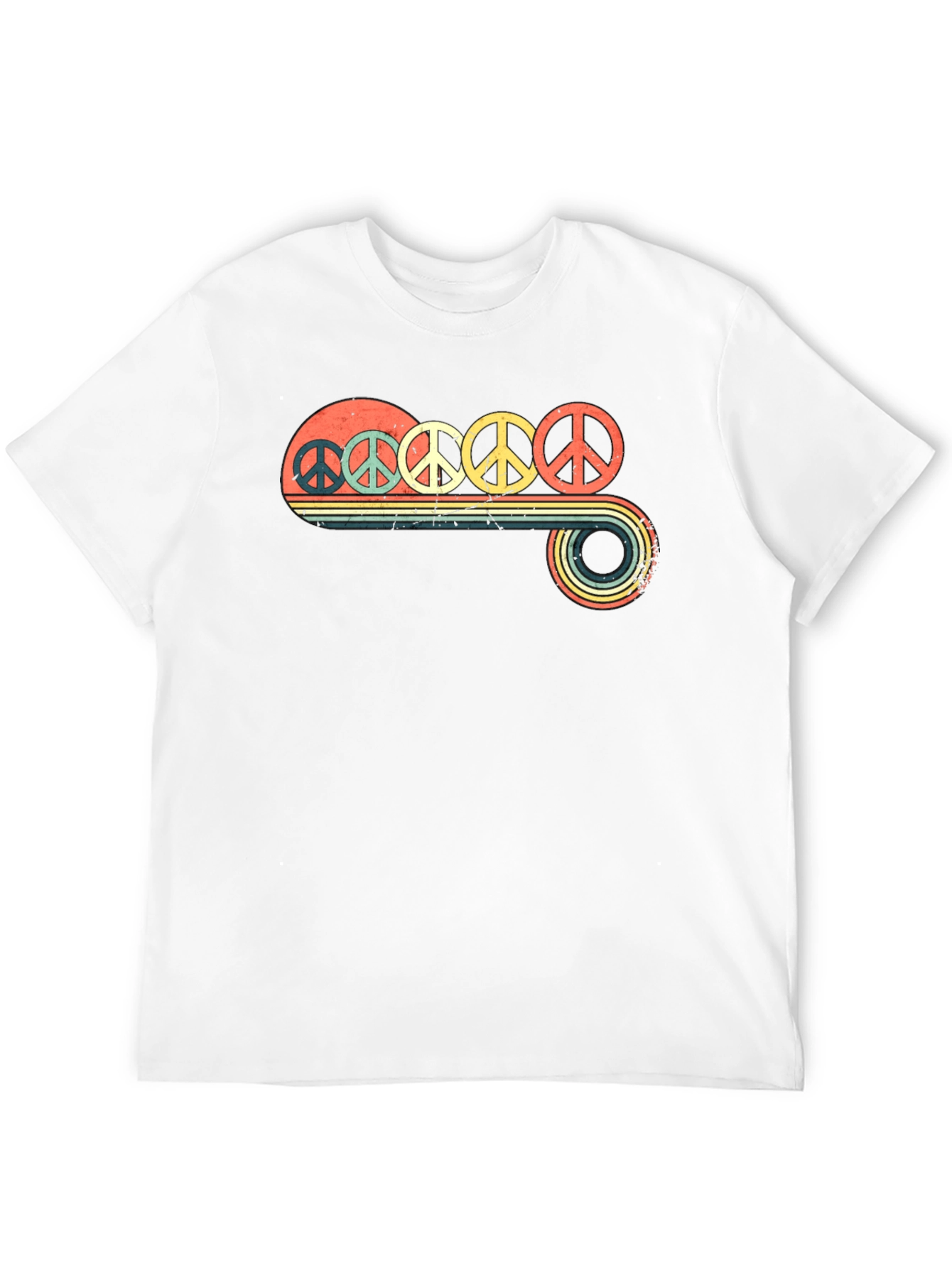 Retro Peace Sign Graphic T-Shirt