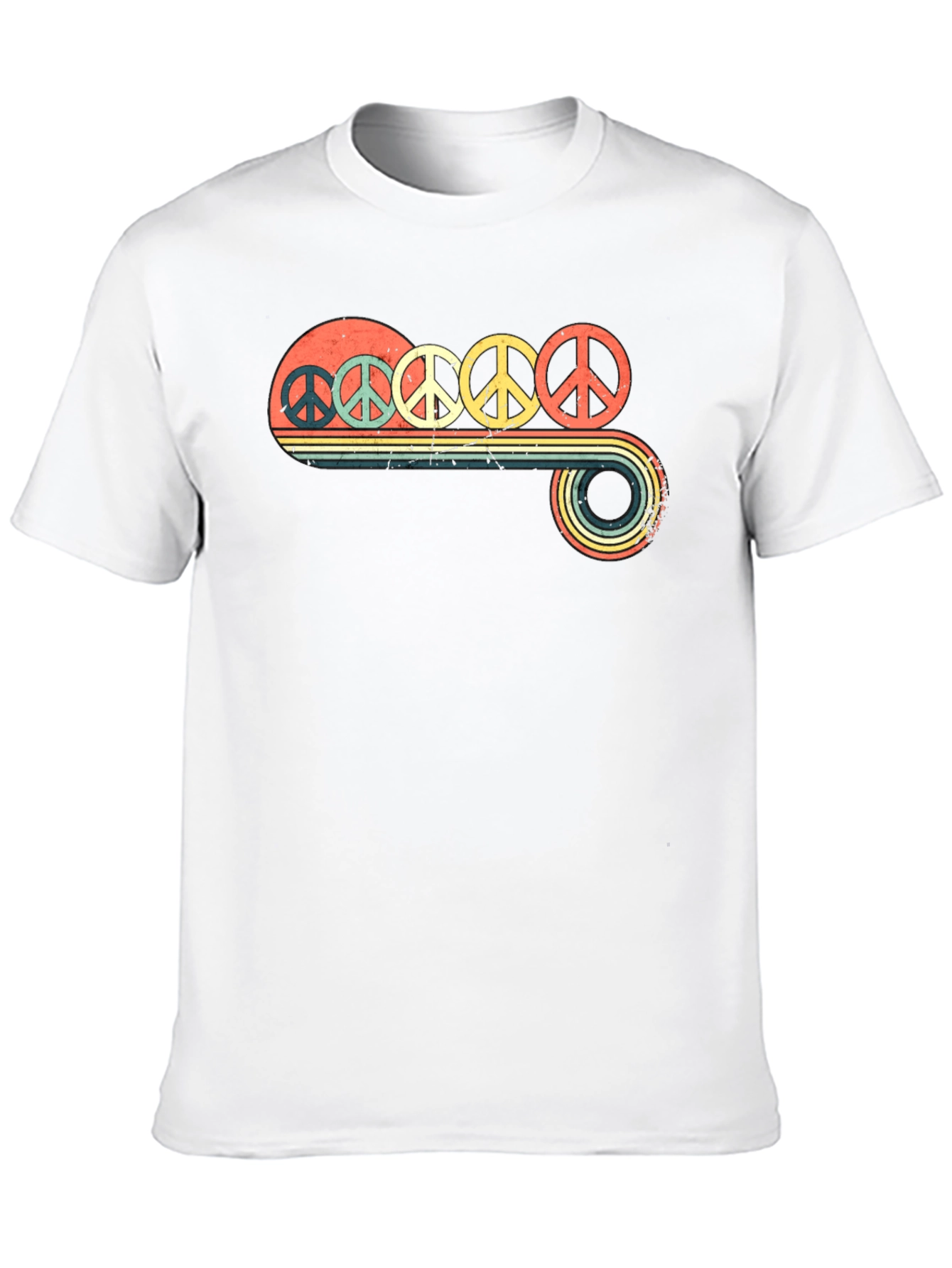 Retro Peace Sign Graphic T-Shirt