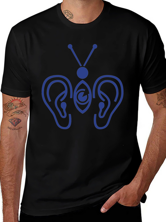 Hearing Butterfly Graphic Tee - Black