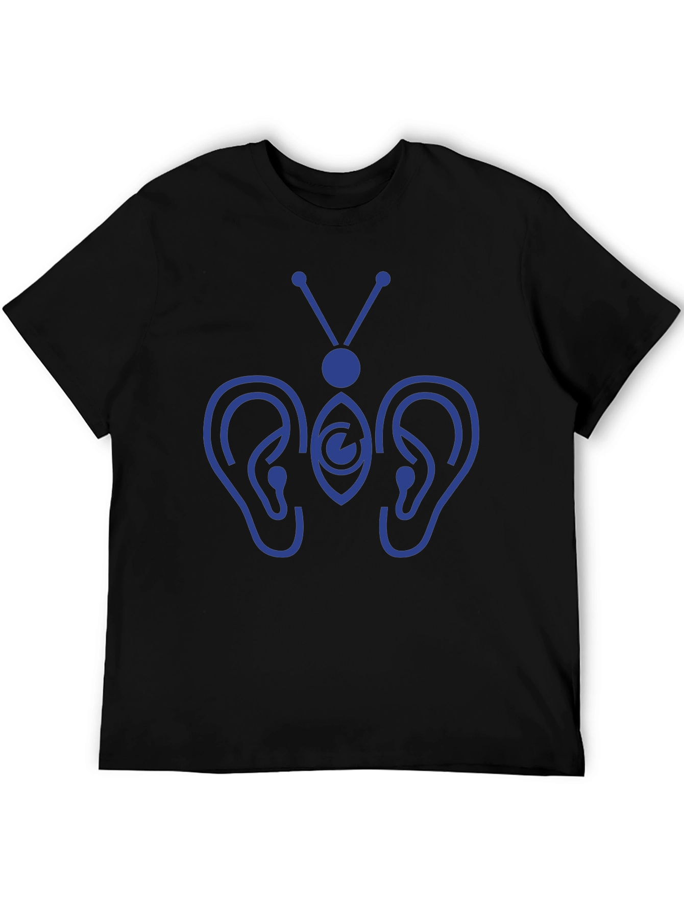 Hearing Butterfly Graphic Tee - Black