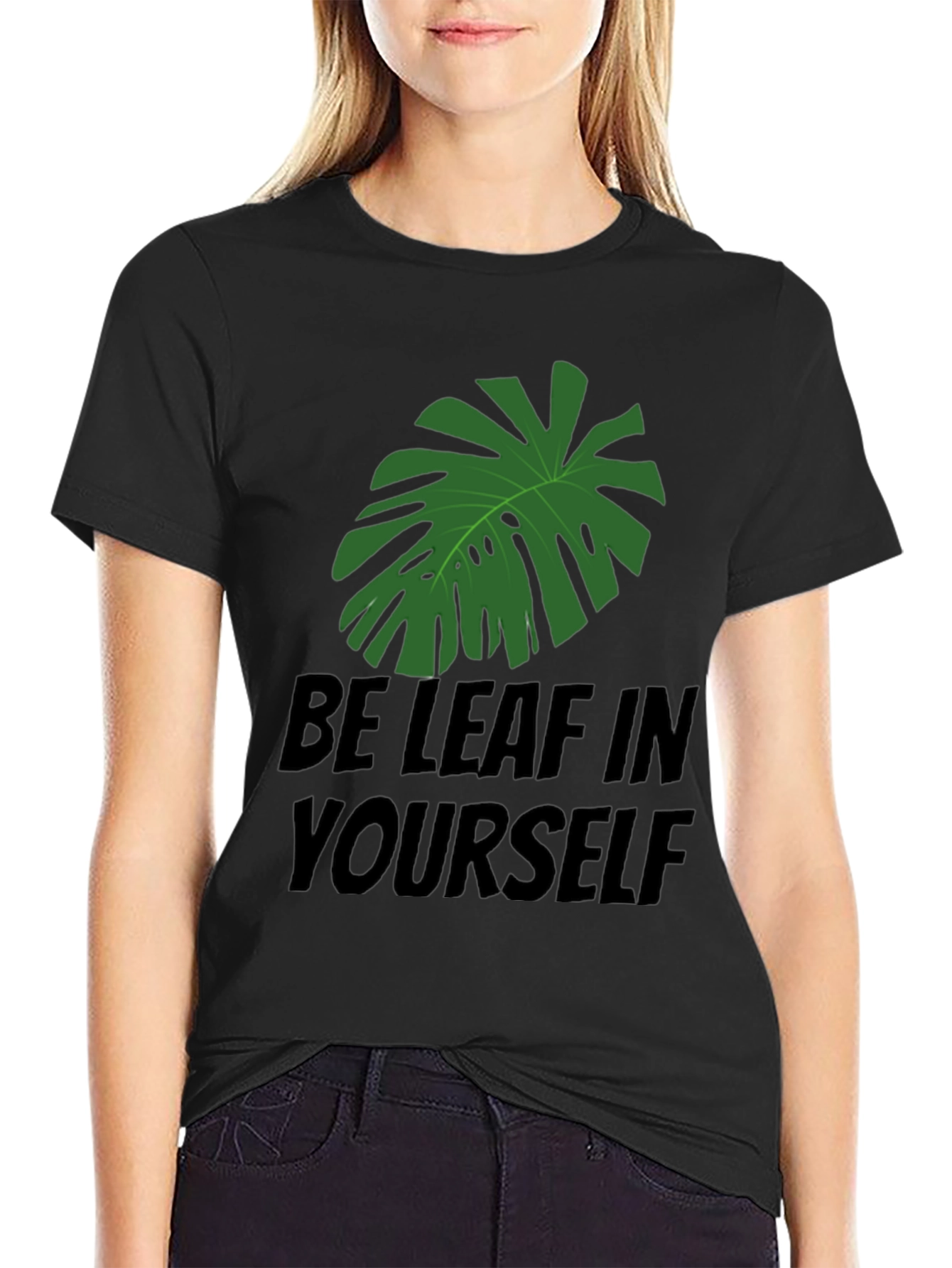 Be-Leaf In Yourself Graphic Tee - Trendy Comfy