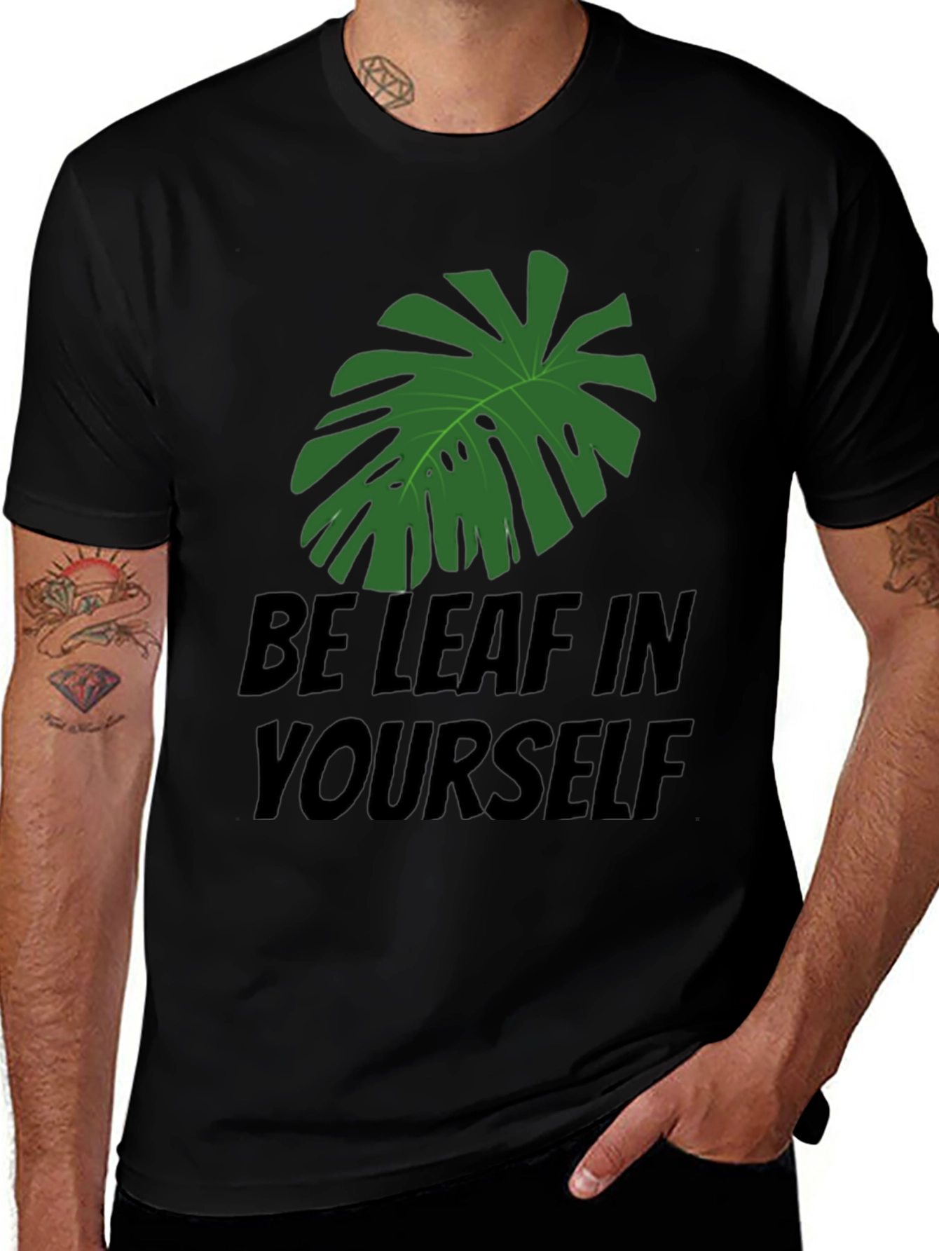 Be-Leaf In Yourself Graphic Tee - Trendy Comfy