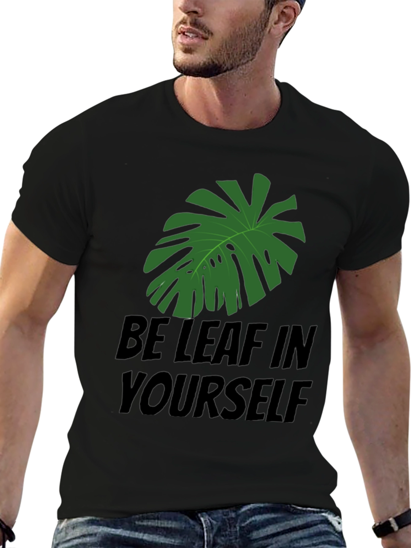 Be-Leaf In Yourself Graphic Tee - Trendy Comfy
