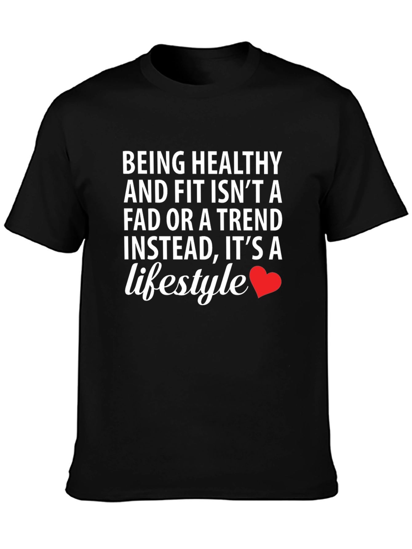 Healthy Lifestyle Graphic Tee - Black