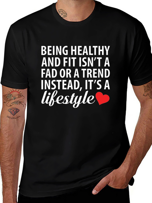 Healthy Lifestyle Graphic Tee - Black
