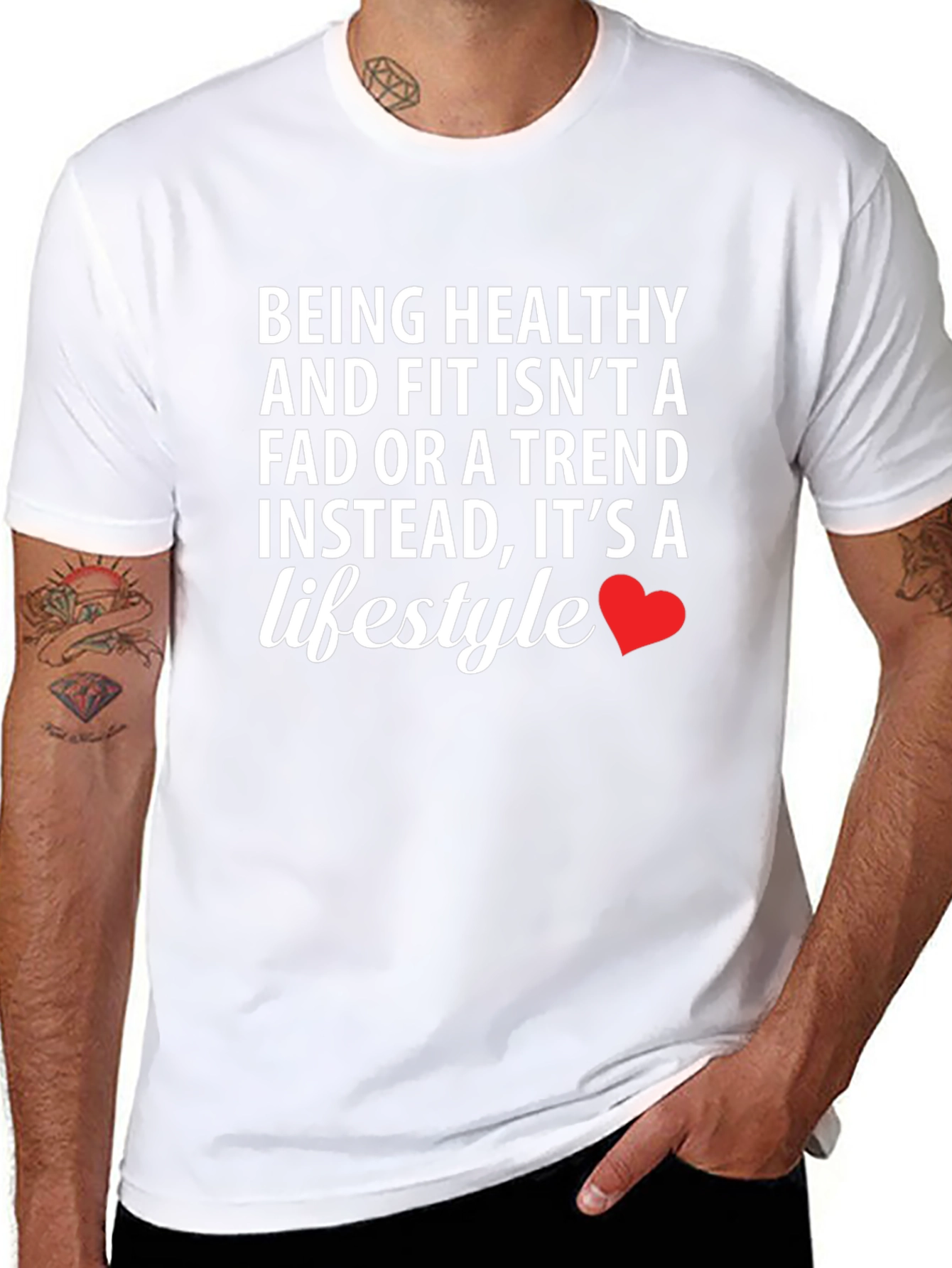 Healthy Lifestyle Graphic Tee - Black
